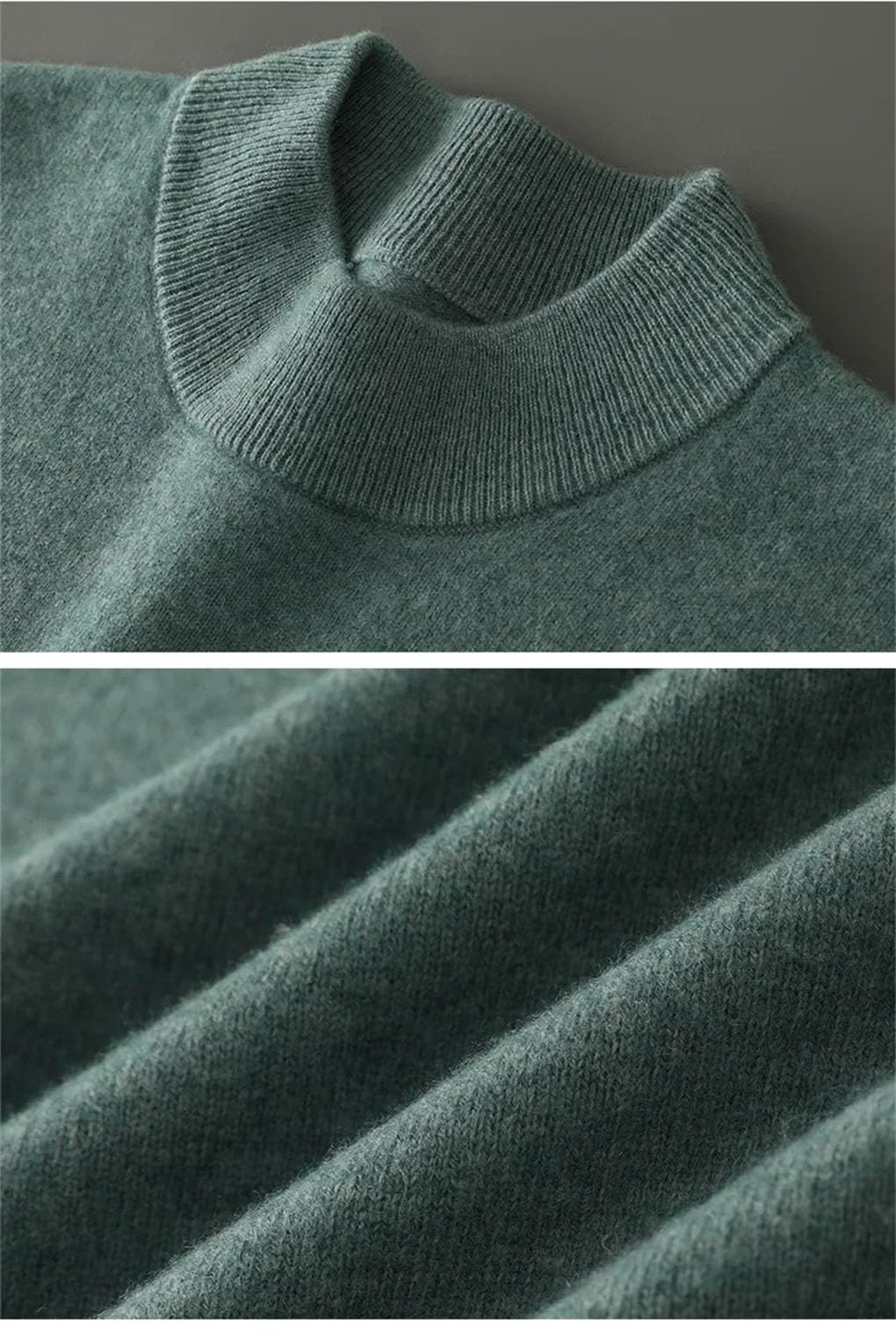 Męski sweter z długim rękawem półwysoki kołnierz sweter slim fit casual top