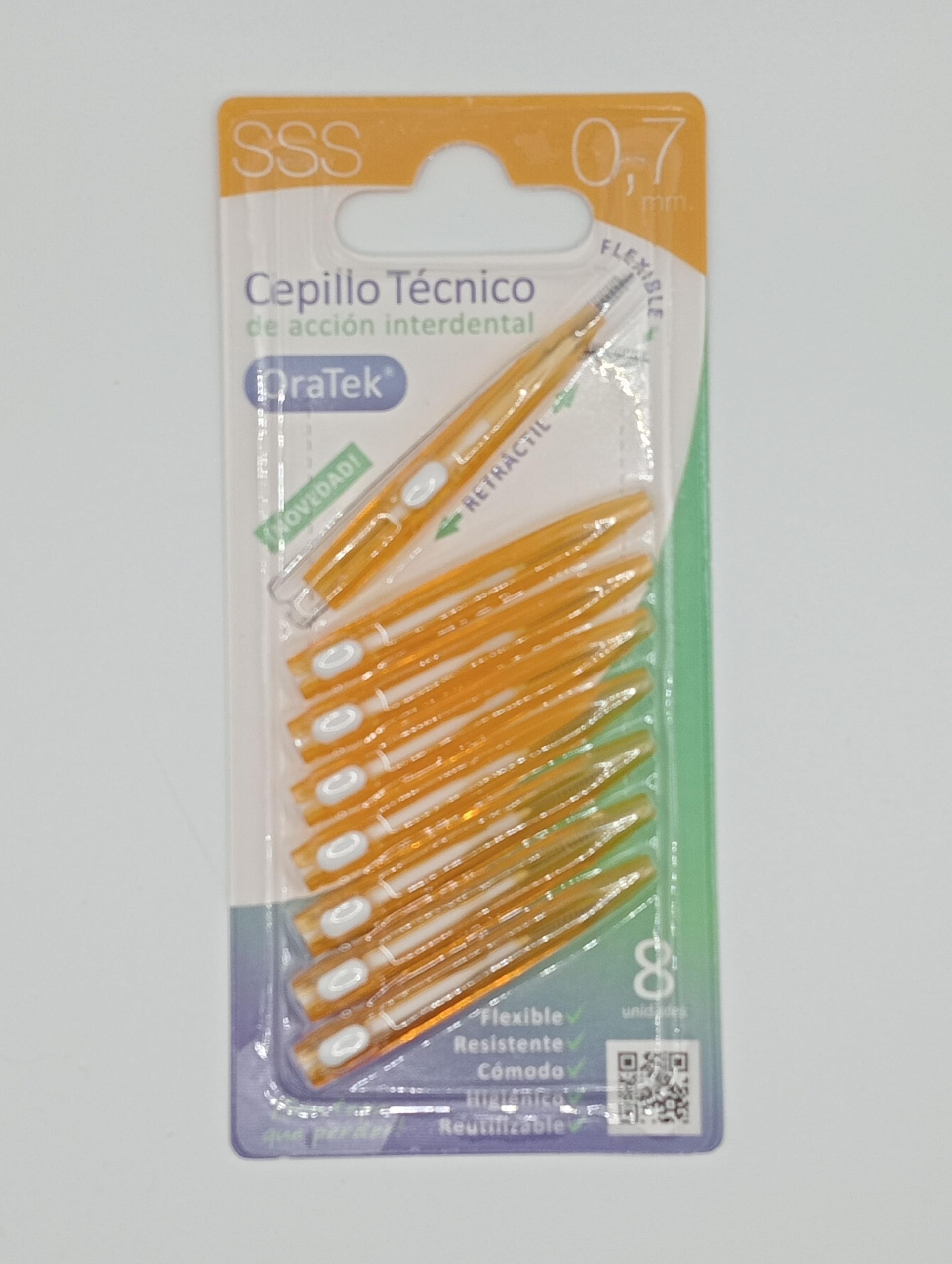 Szczotka międzyzębowa wysuwana 0,8 mm 8 szt. 1 sztuka 200 g