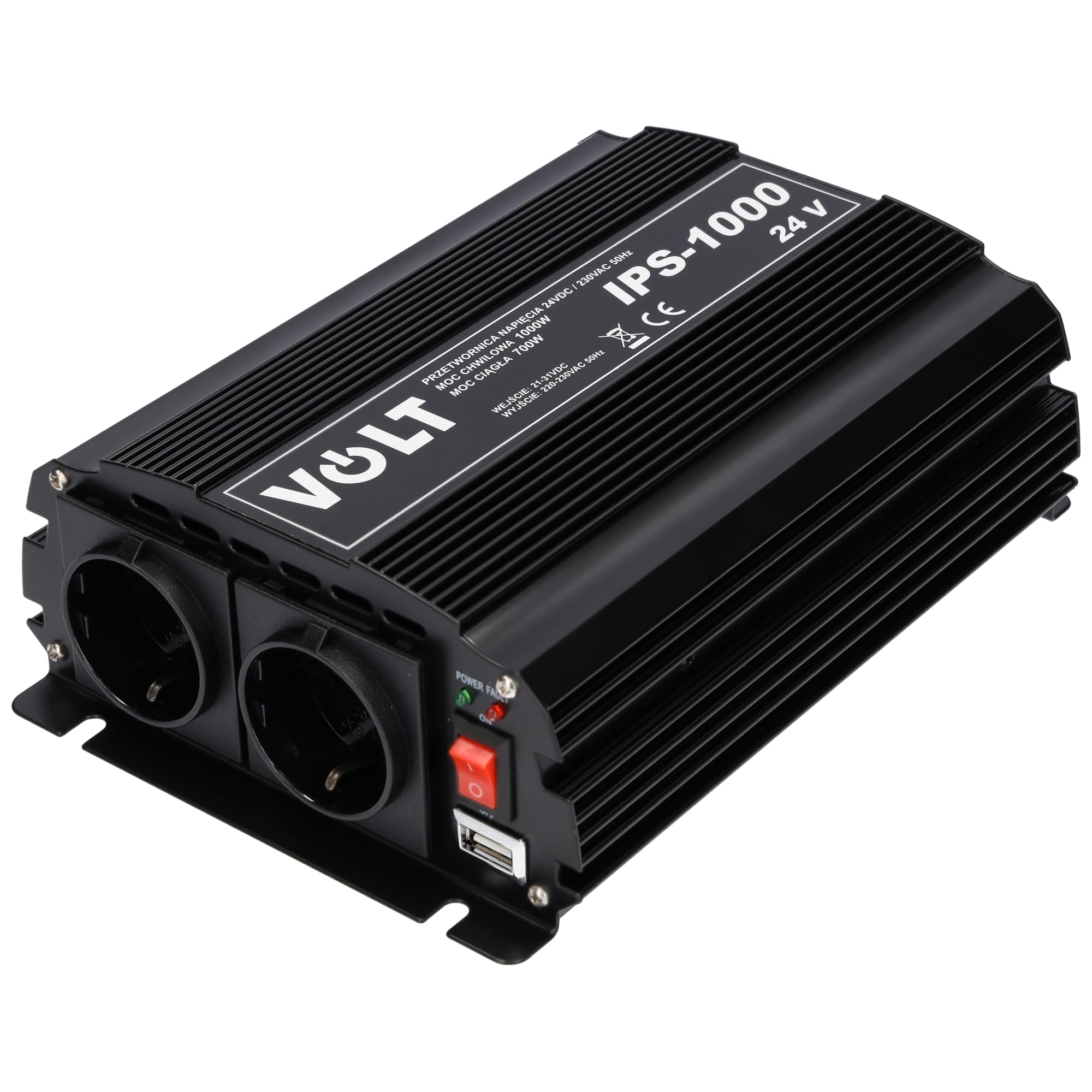 Spannungswandler 24V auf 230V 700W 1000W Wechselrichter Inverter Reiner Sinus