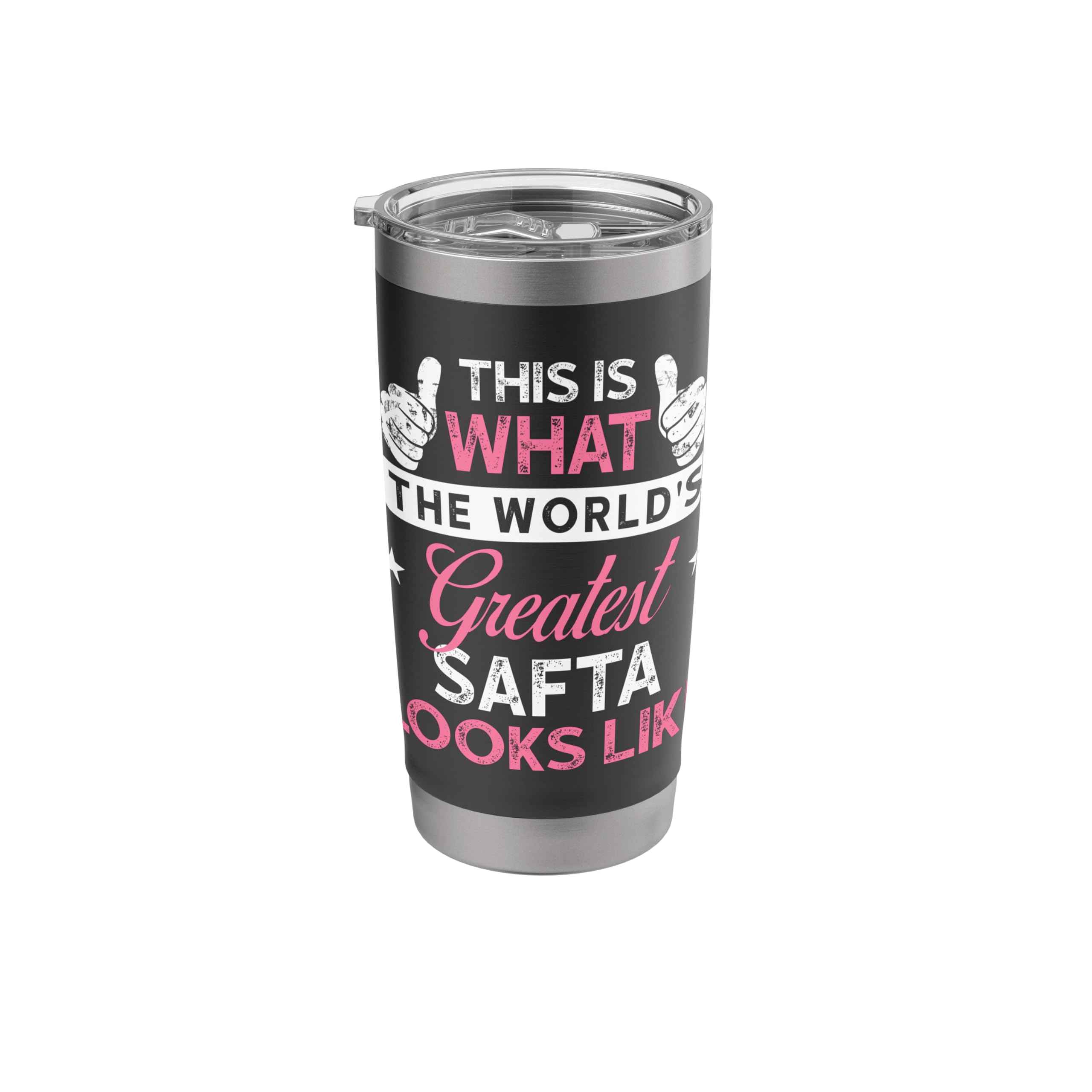 Safta Shirt Gift: World's Greatest Safta Stainless Steel Insulated Tumbler