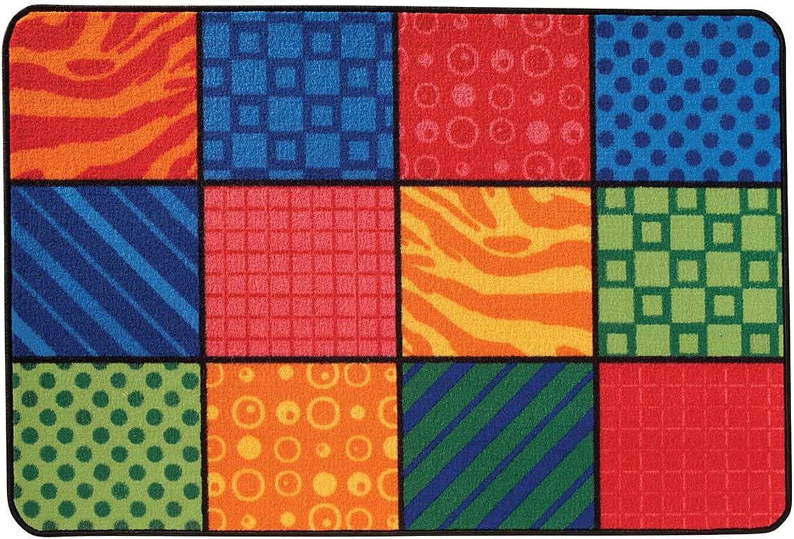 Carpets for Kids KID$Value 48.19 Patterns at Play Classroom Play Value Rug 4ft x 6ft Rectangle Multi Color