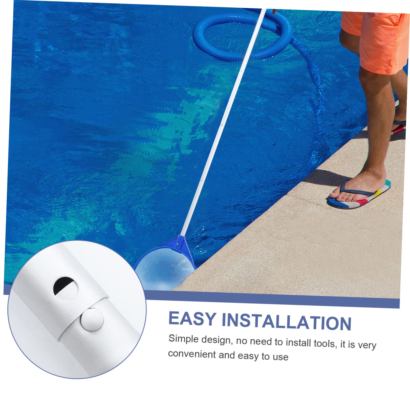 SUPVOX 3 Piezas Red de Limpieza de Piscinas Cosas de Piscina bañera Suelo Red recogehojas Piscina Limpieza Piscina Red de Pala para Piscina Redes de alberca para Limpieza el plastico Blue
