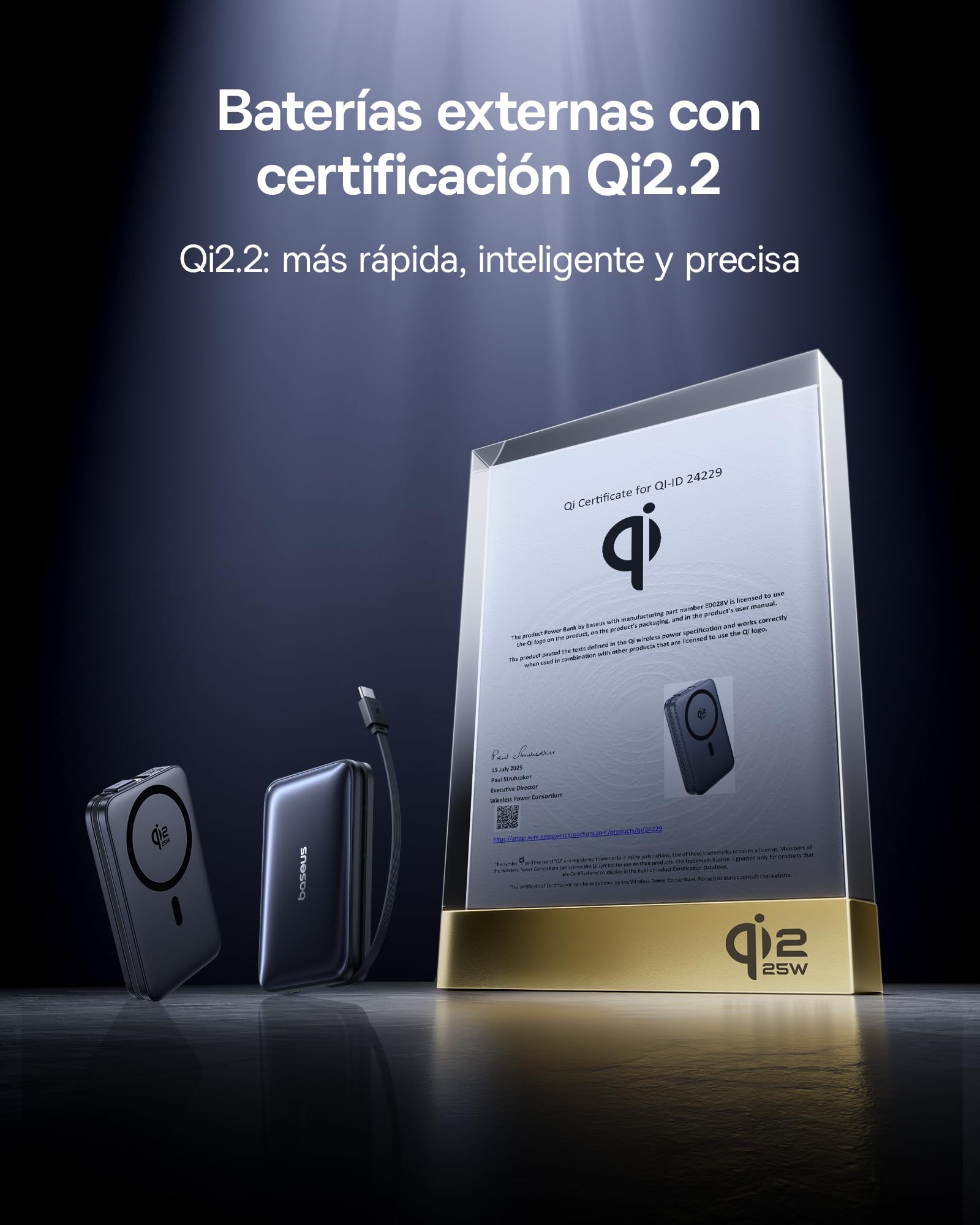 Baseus PicoGo Qi2.2 Certificado Batería Externa Portatil, PD USB-C 45W, Power Bank Magnetica Inalámbrico 25W, Powerbank 10000mAh Compatible con iPhone 17/16/15/14/13/12/Pro/Pro MAX Series