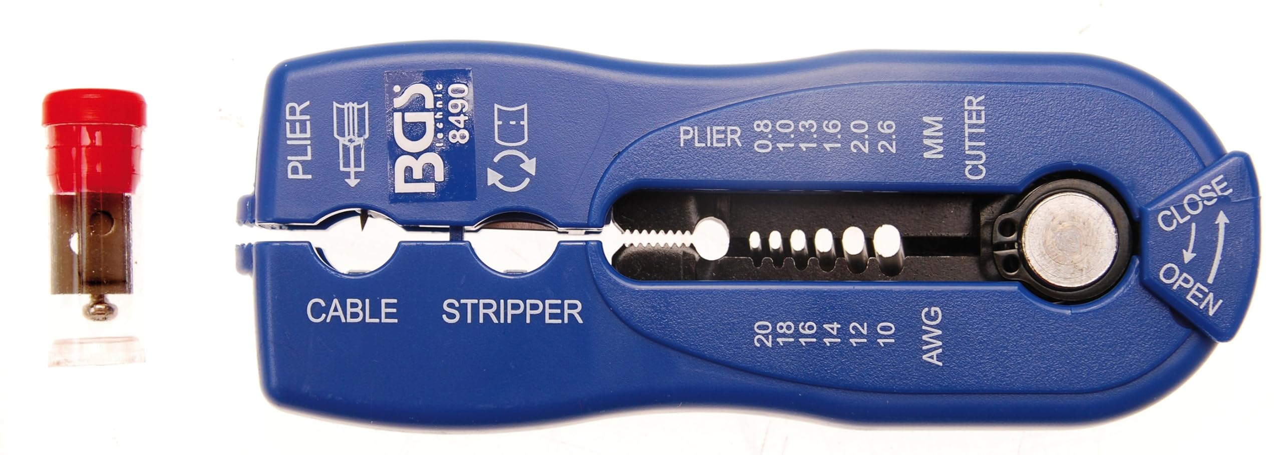 Bgs Multicoloured 8490 | Wire And Cable Stripper "2-In-1" | 0.8 - 2.6 Mm