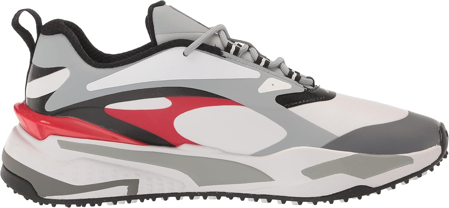 Puma Golf Men's Gs-Fast Golf Shoe, Puma White-High Rise-High Risk Red, 8.5M - Image 6