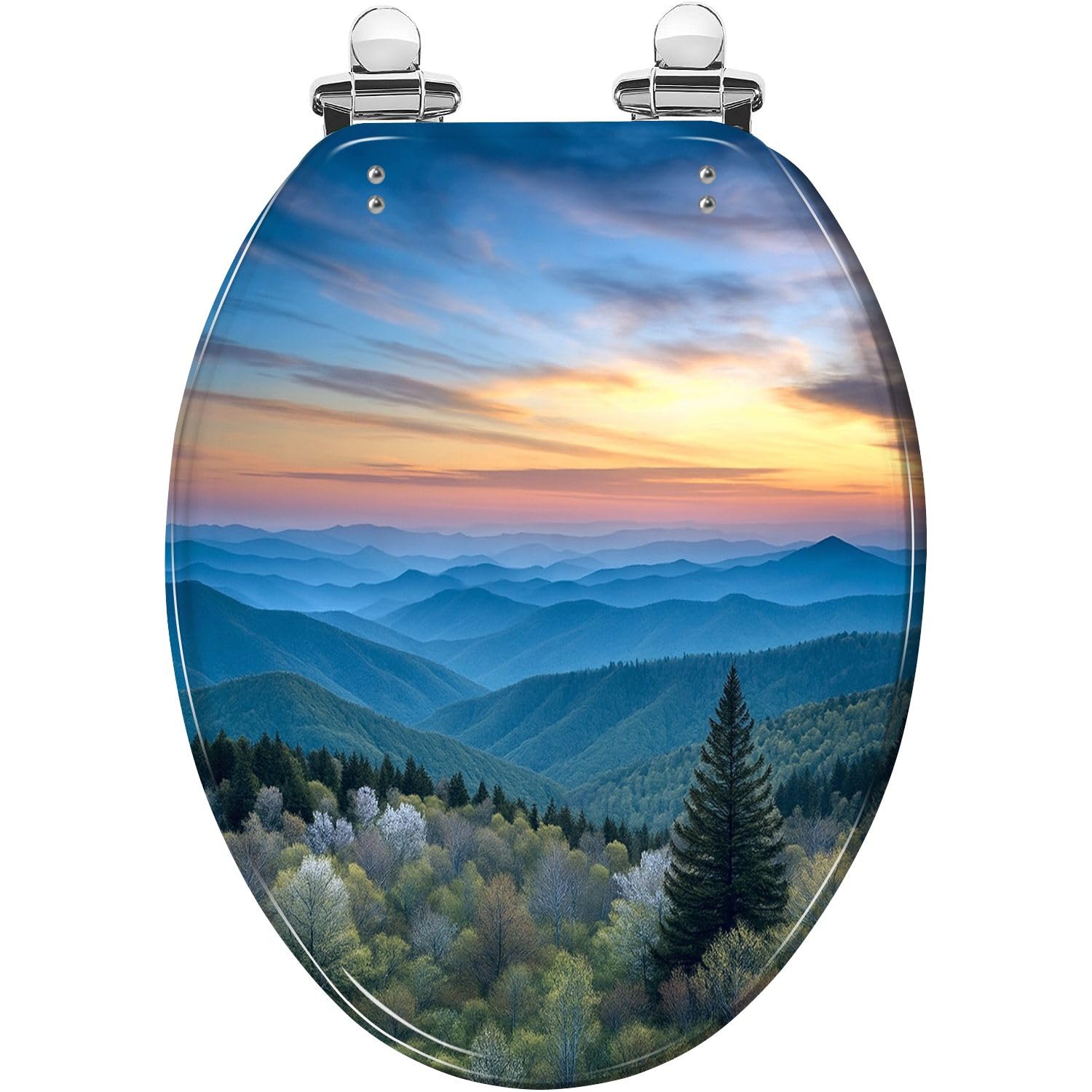Asiento de inodoro redondo de cerámica Talavera para baños mexicanos