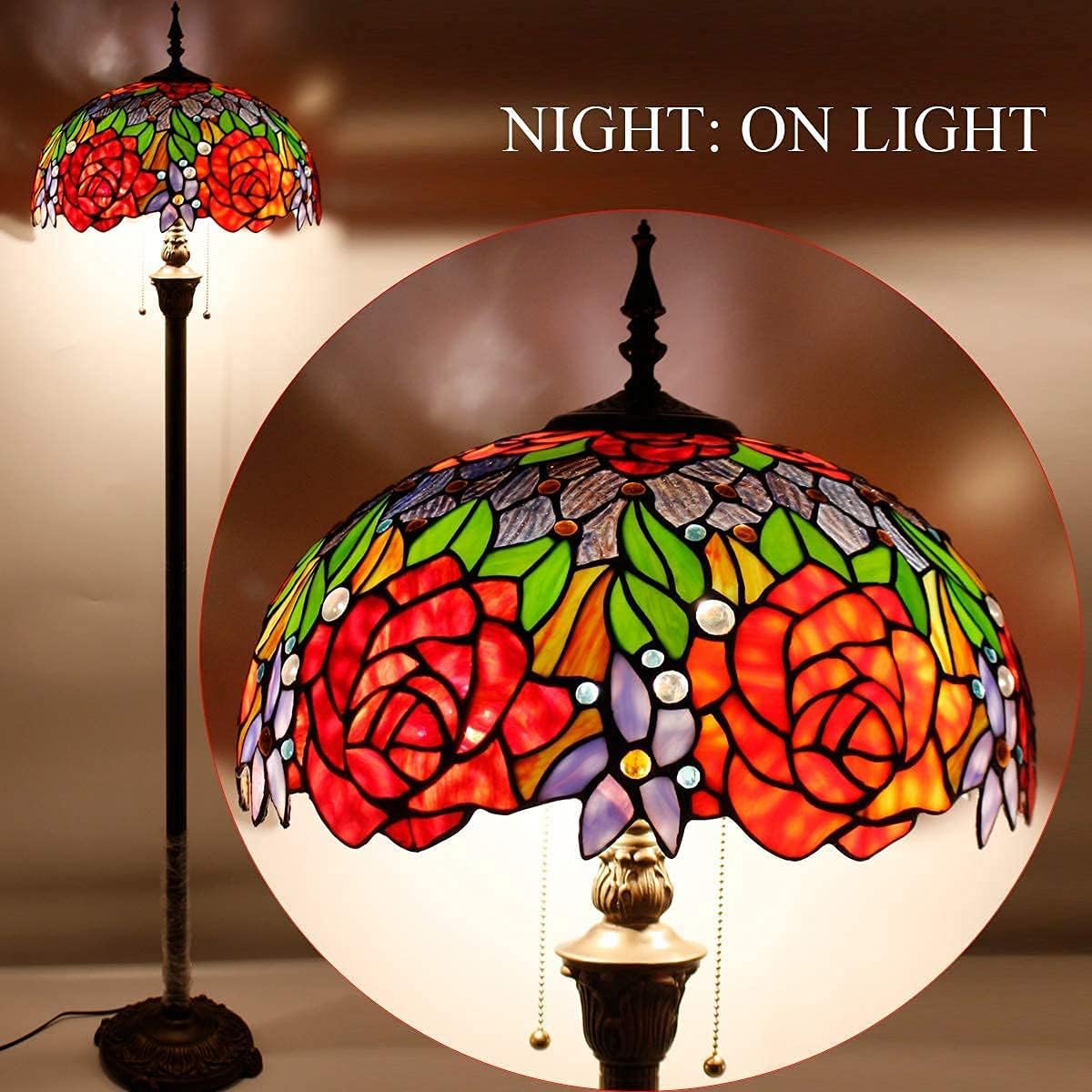 Tiffany Lamp Series Stained Glass Style Lampshade Decorative Living Room Bedroom