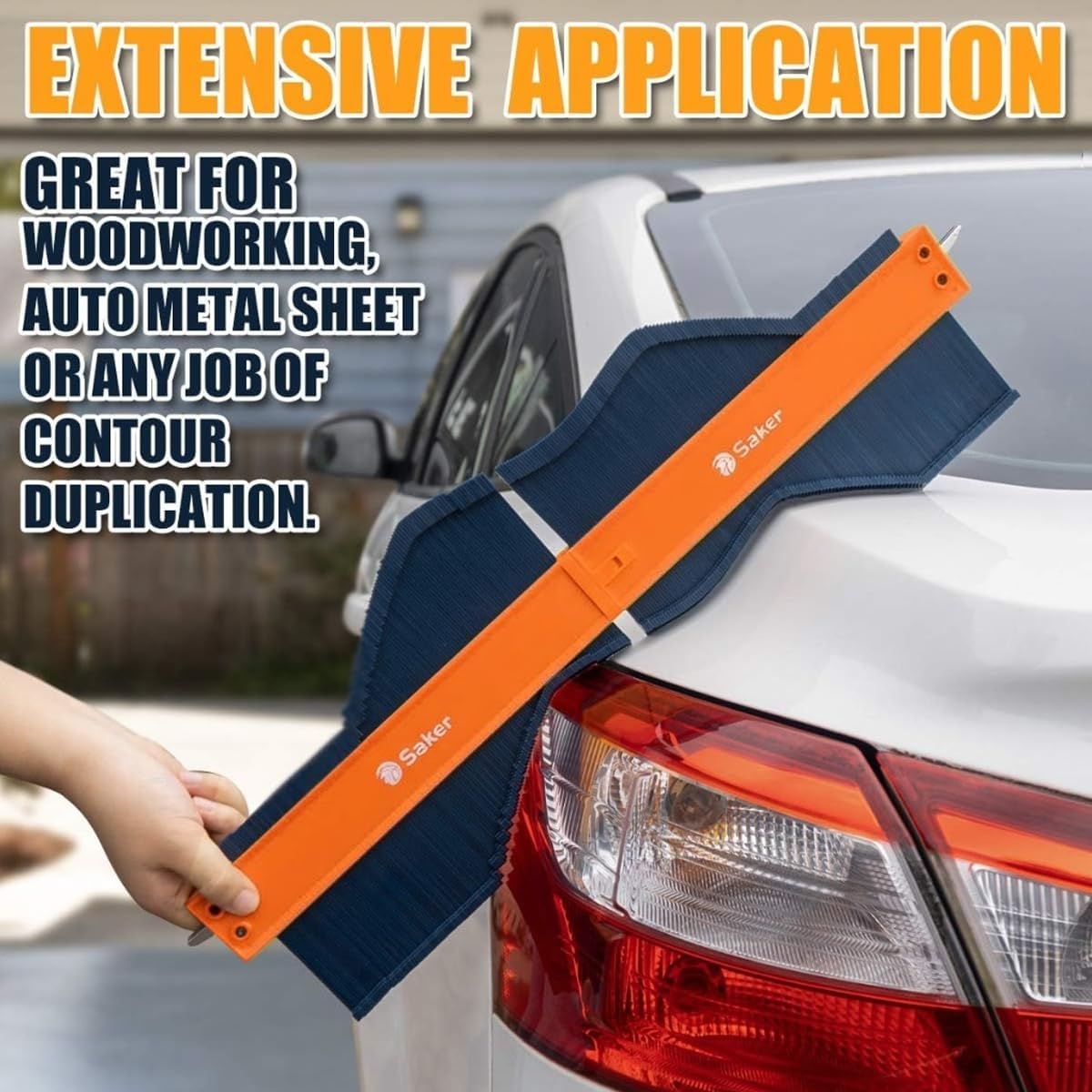 Saker Connection Profile Gauge-Adjustable Lock -Precisely Copy Irregular Shape Duplicator -Irregular Welding Woodworking Tracing - Must Have Tool for DIY Handyman, Construction