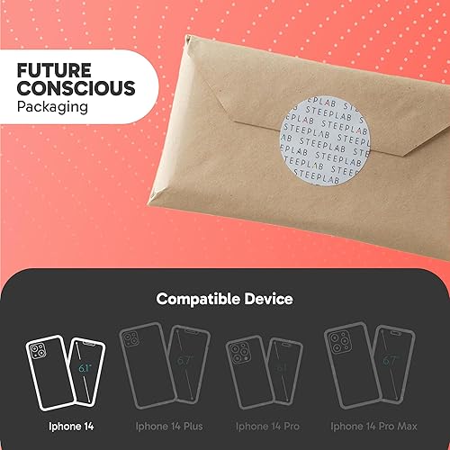 Miniatura 6 de SteepLab Funda de barrera para iPhone 14, protección de 360 grados que absorbe impactos con bisel elevado y colores llamativos (fresa roja