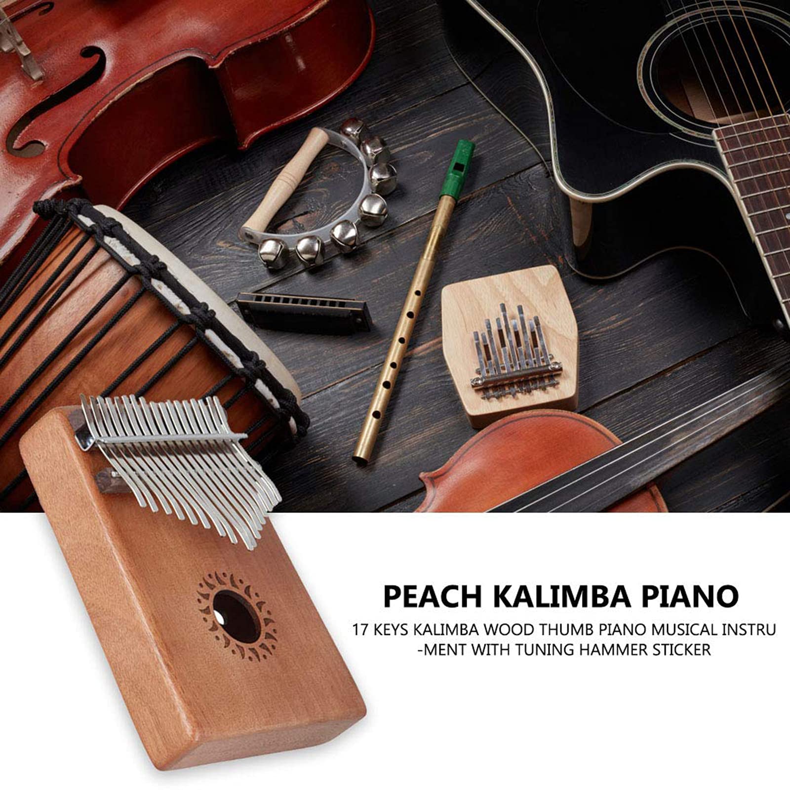 Kalimba 17 Tasti In Mogano - Piano Da Pollice Africano Con Borsa E Accordatore | Regalo Perfetto Per Principianti E Bambini - Foto 13