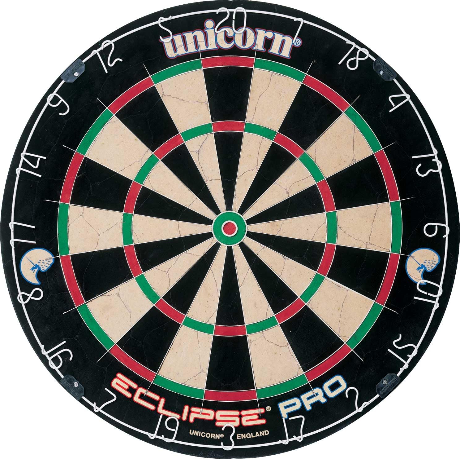 Unicorn Dartboard Darts Board | Eclipse Pro/Eclipse Pro 2 | Flat Profile Number Ring | Championship Quality Sisal Bristle | Staple-Free Construction