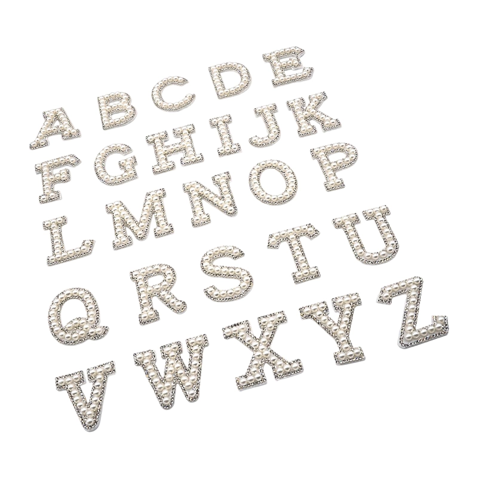 Ekoama Adhesive Letter With Imitation Pearls And Rhinestones For Clothing And Accessories