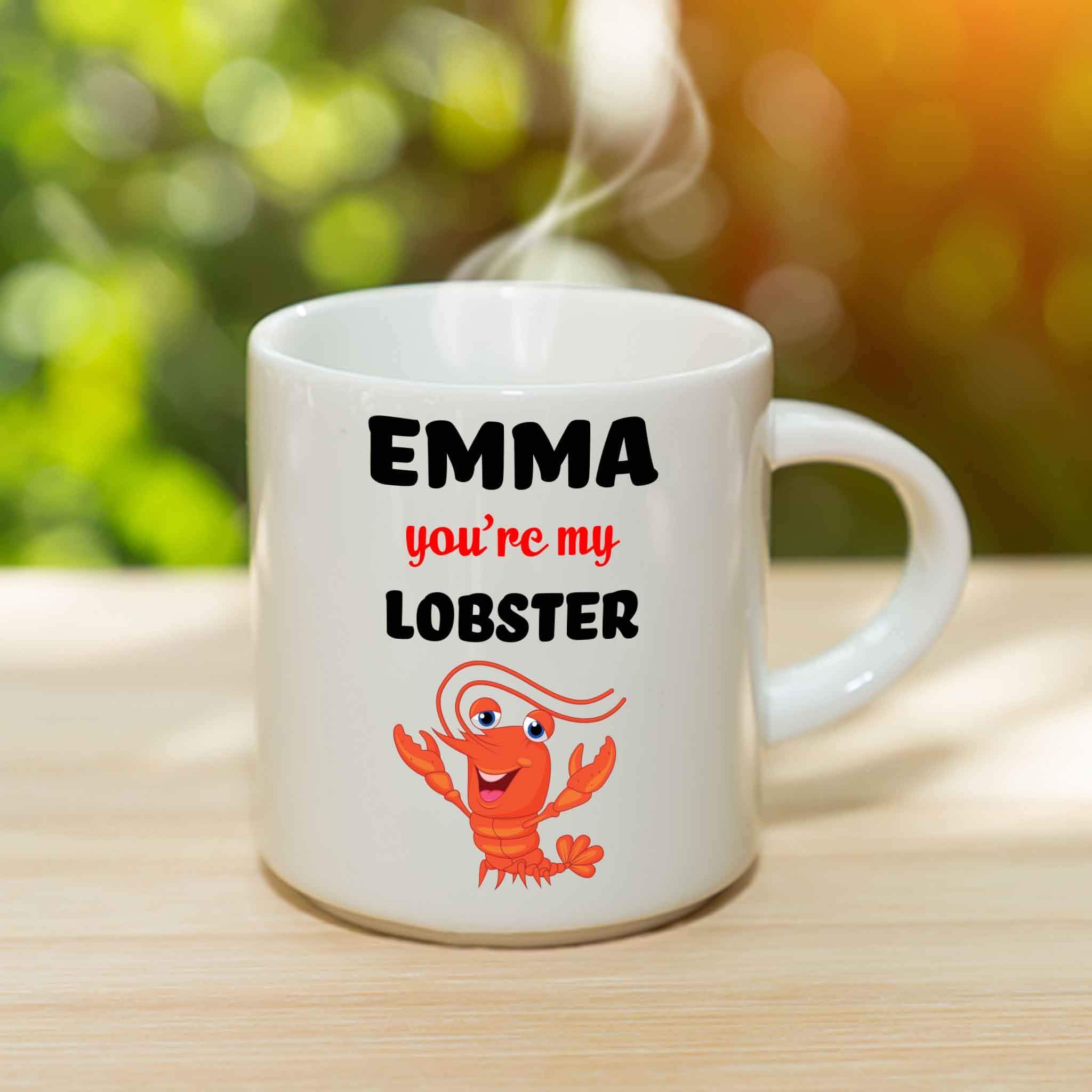 Amazon.com: Emma Coffee Mug - Personalized Ceramic Lobster Cup with Name,  Custom Mug, Customized Birthday/Christmas Gift, Holiday Present, 11 Oz :  Home & Kitchen