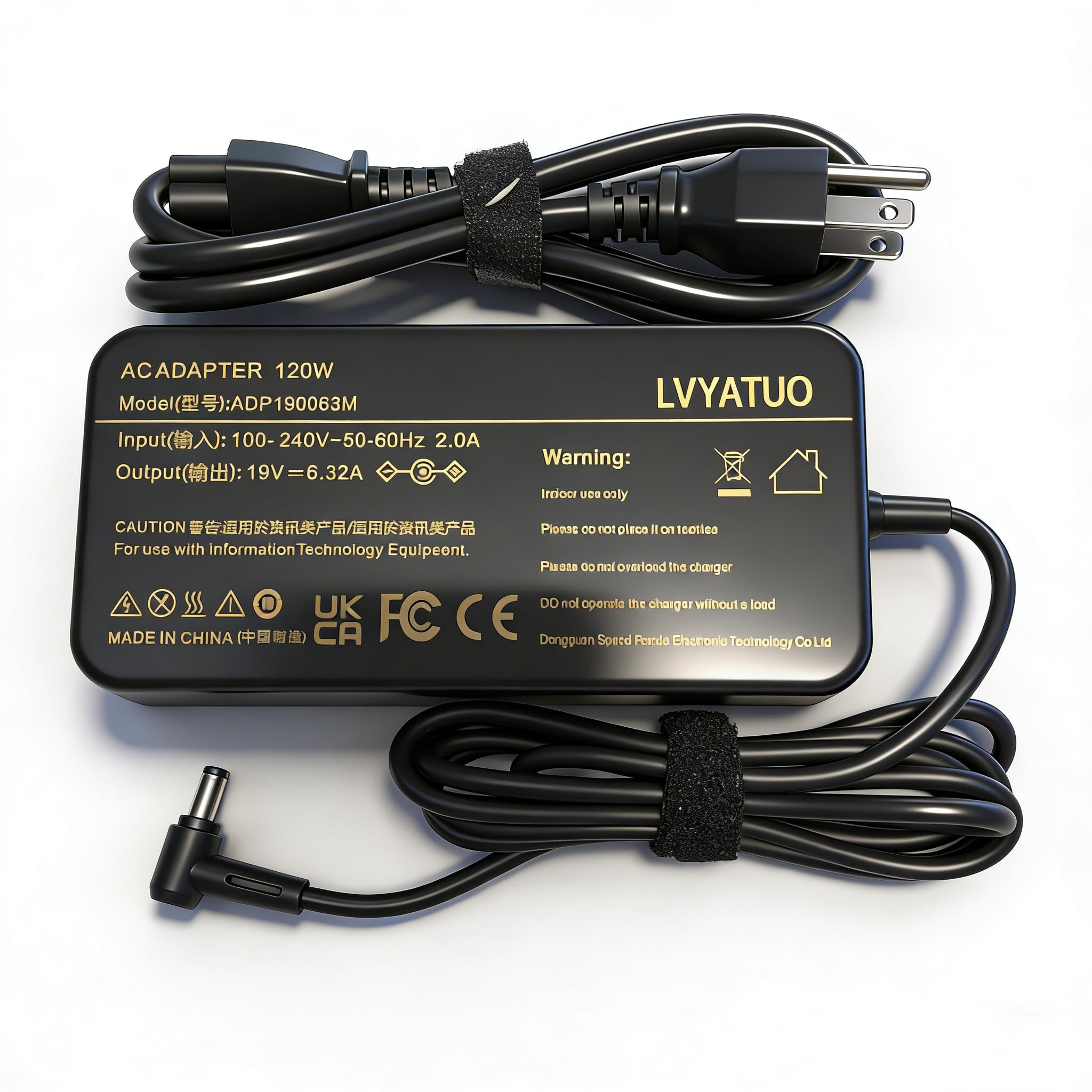 - 120W 19V 6.32A Power Adapter Fit for Asus Rog GL502VT GL502V GL502 GL502VT-DS71 N750 N500 G50 N53S N55 Gaming, PA-1121-28 A15-120P1A Charger