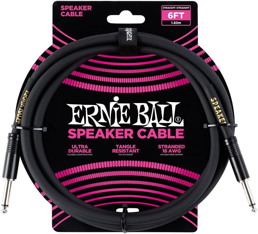 Rеvіеw Ernie Ball Speaker Cable, Straight/Straight, 6ft, Black (P06072) Suреr Sаlе 🛒 Ernie Ball Speaker Cable, Straight/Straight, 6ft, Black (P06072)