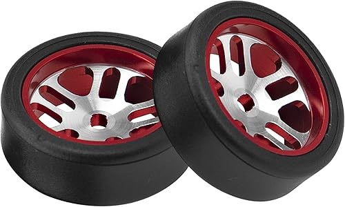 Miniatura 5 de ShareGoo - Llantas de aleación y neumáticos de plástico compatibles con 128 Wltoys K969 K989 P929 Drift Kyosho Mini-Z Mini-Q Mini-D RC Drift Car