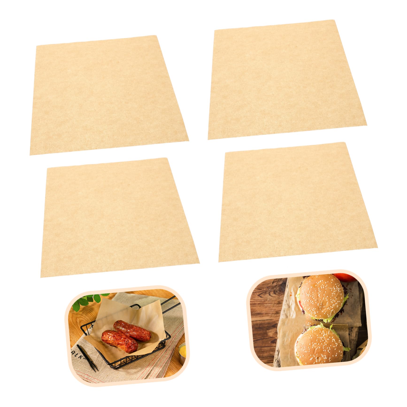 500 feuilles Absorbants Huile de Cuisine Chaleur pour Snacks et Fritures
