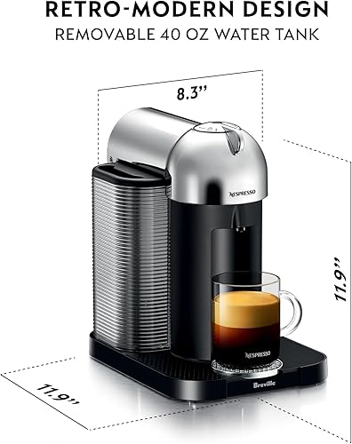 Miniatura 3 de Breville - Cafetera Nespresso Vertuo para café común y exprés 2-Cromado