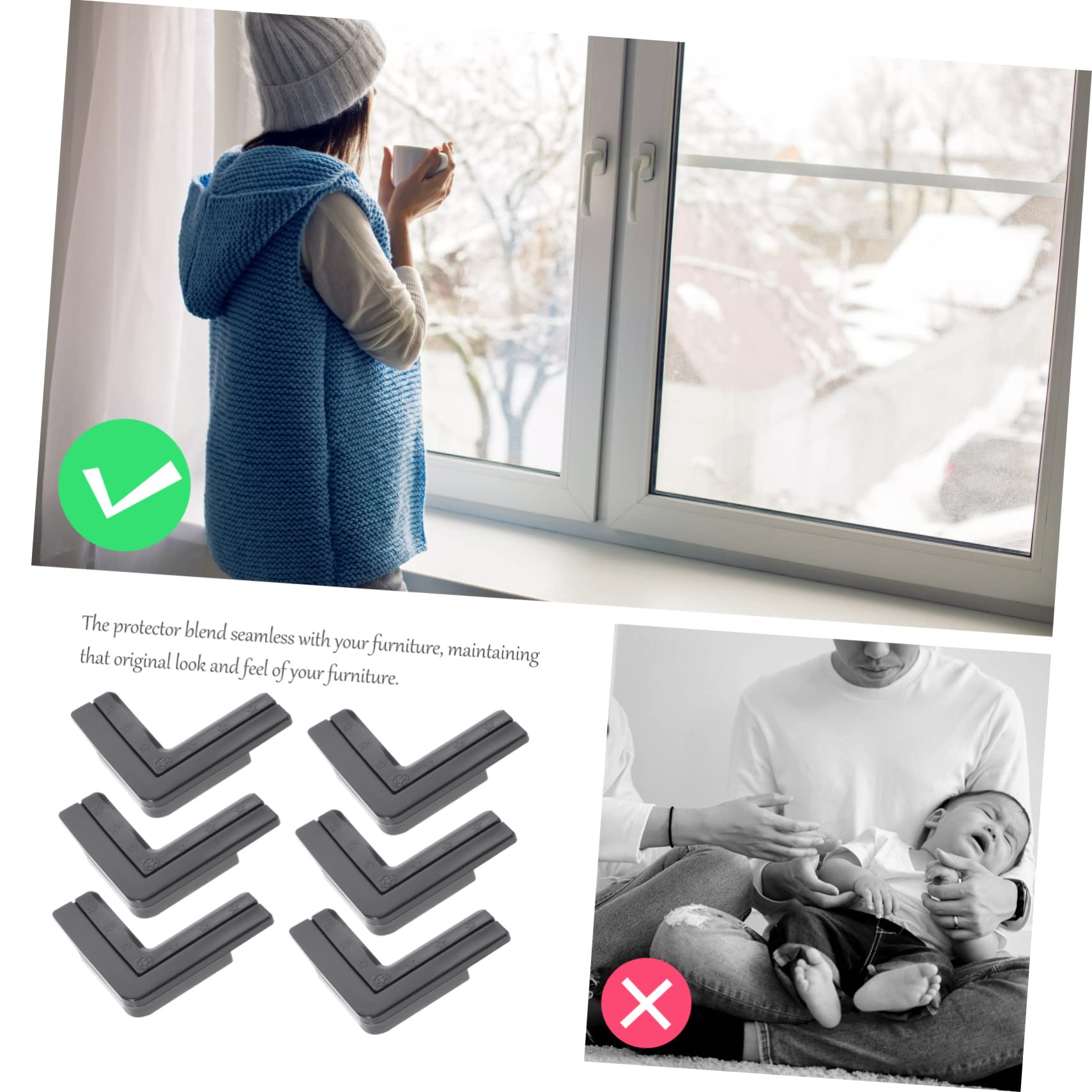 Adhesivo protector de esquina de silicona para niños, protección de