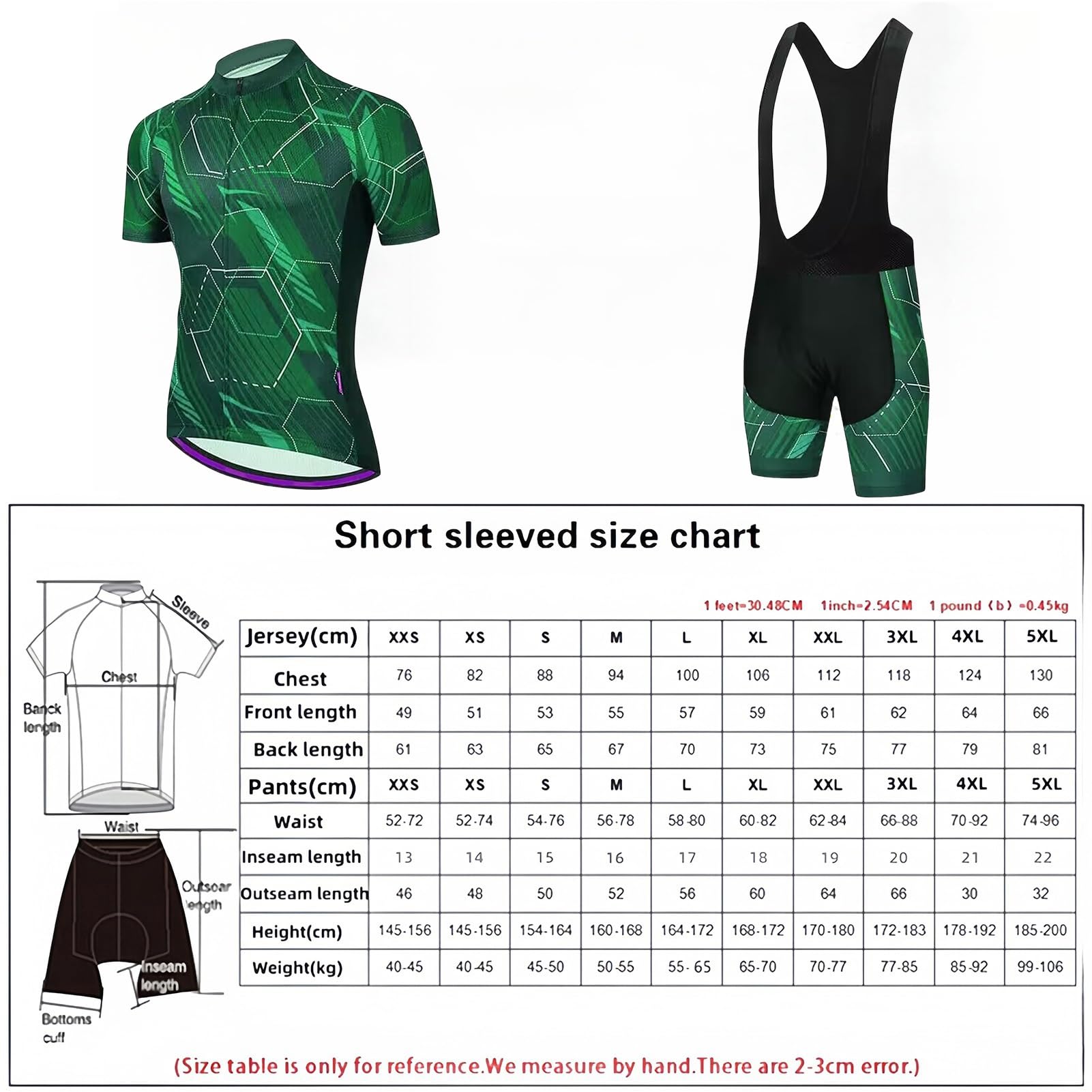 Zestaw męskich letnich spodenek rowerowych z krótkim rękawem i żelowymi spodenkami na szelkach, szorty letnie, oddychające, 9D Gel Padded Bib Short