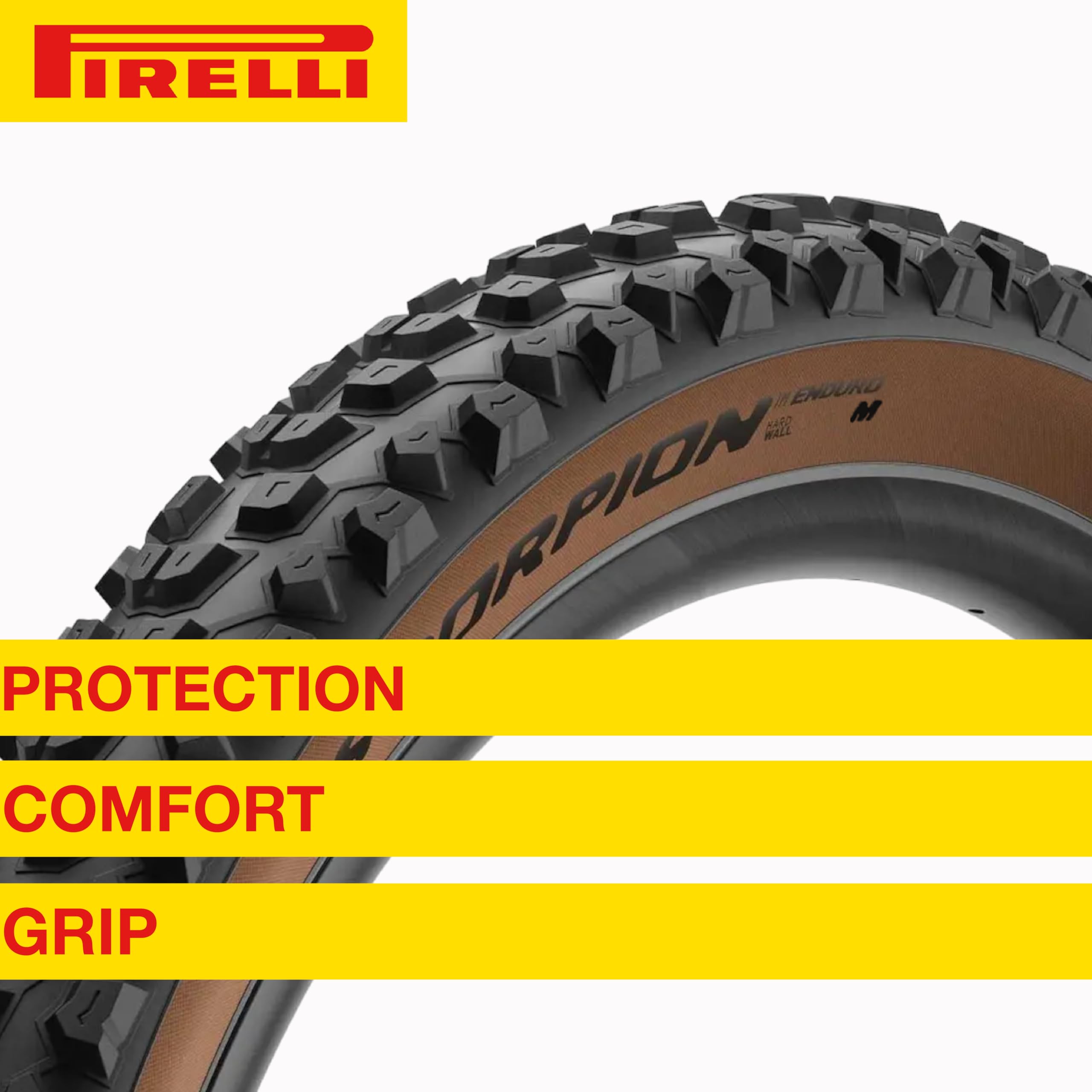 Pirelli Scorpion Enduro M HardWall Bike Tyre, 29 x 2.4, Classic Tan Wall, 29x2.4 - Image 3