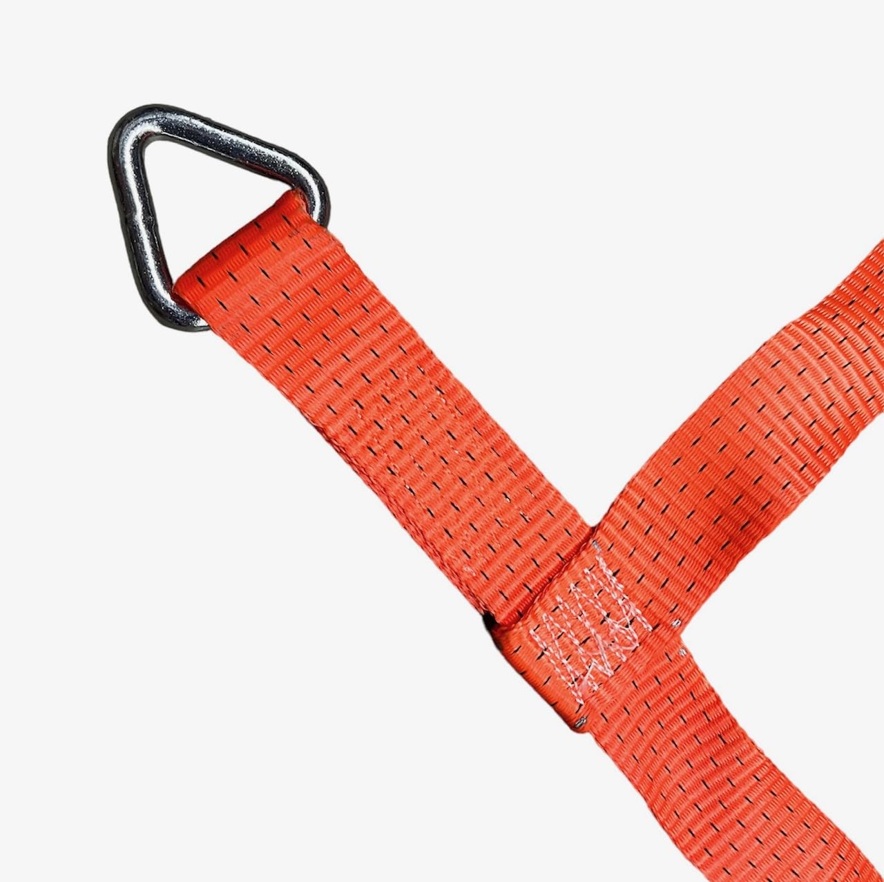 Gurtbandnetz 50mm, Ladungssicherungsnetz 2690 x 2690 mm für LKW und Anhänger, orange mit D-Ringen für 6 Paletten gleichzeitig | Ladungssicherung | Niederzurren (Maschenweite 390 x 390 mm)