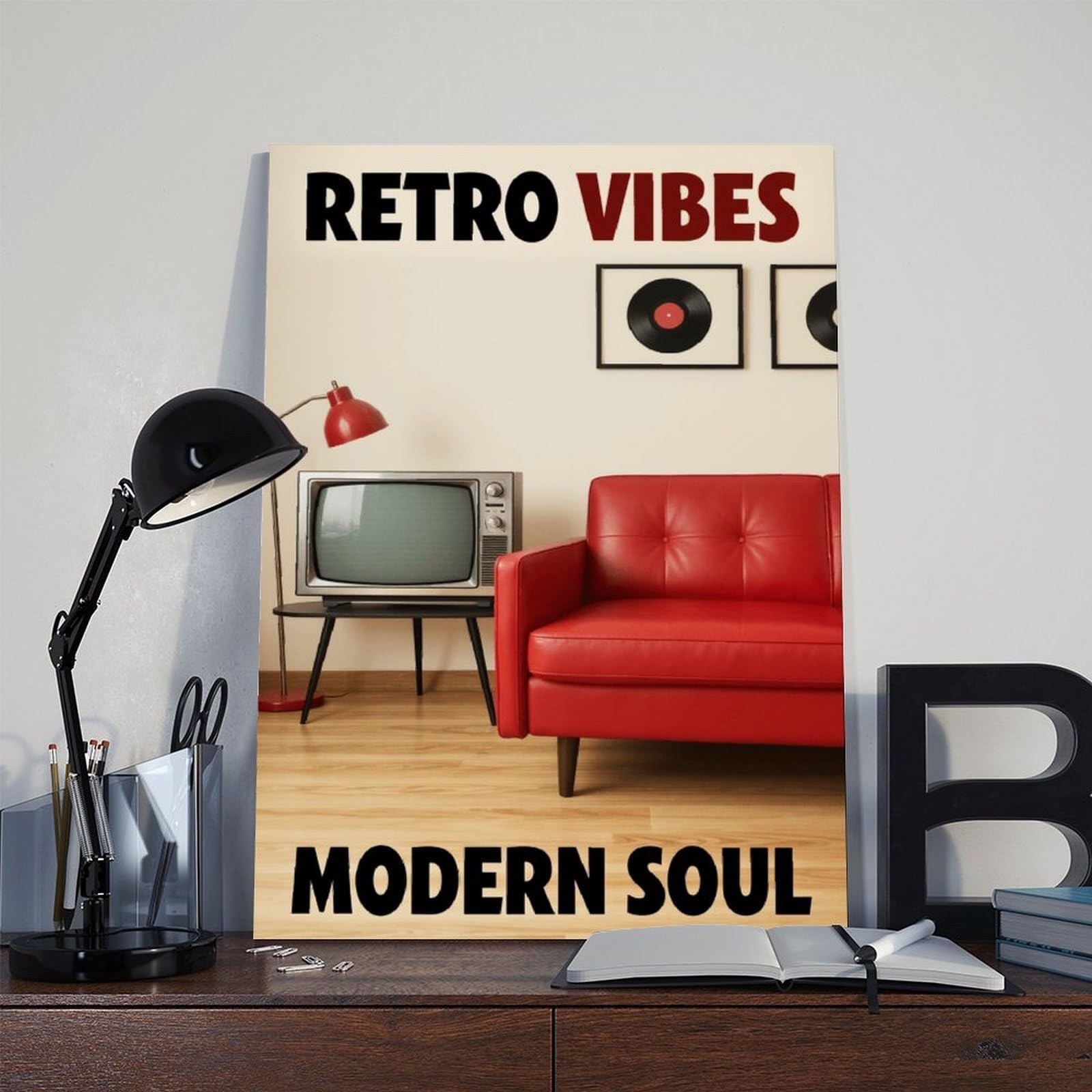 AYINUER Poster su tela con vibrazioni retrò Modern Soul, decorazione artistica da parete per soggiorno, camera da letto, decorazione senza cornice, stile stampa 61 cm L x 91,4 cm W