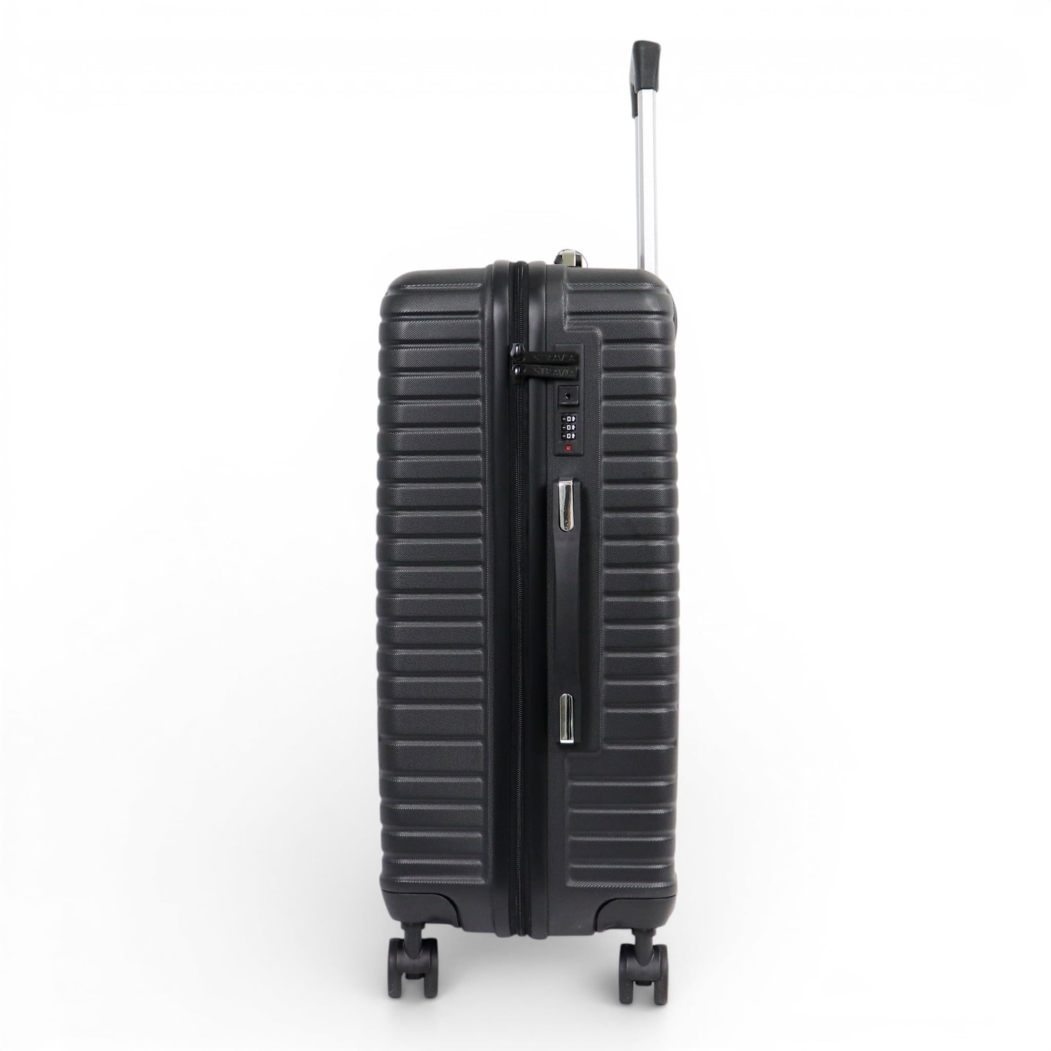 Del – Valise Moyenne 65 cm – ABS Légère et Résistante – Bagage Rigide – Serrure à Code Sécurisée – 4 Roues Double Ultra Fluides – Noir – 65 x 44 x 26 cm