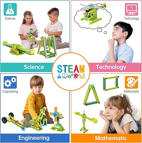 Vista 18 de Kit de robot de codificación para niños a partir de 6 años, juguete robot de dinosaurio de control de aplicación 200+ en 1, kit educativo robótico