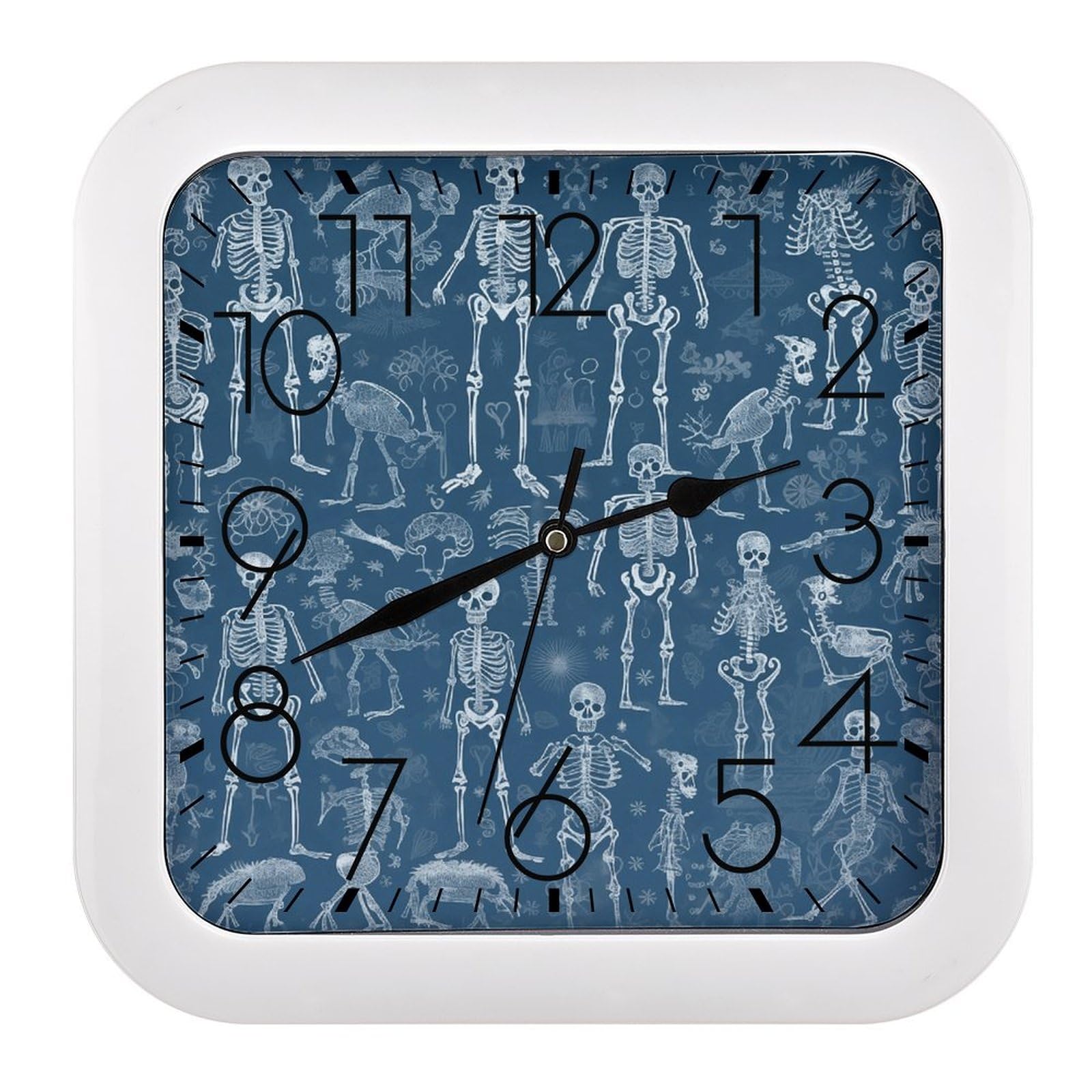 Horloge murale de cheminée squelette rétro pour habiller un mur de salon vide