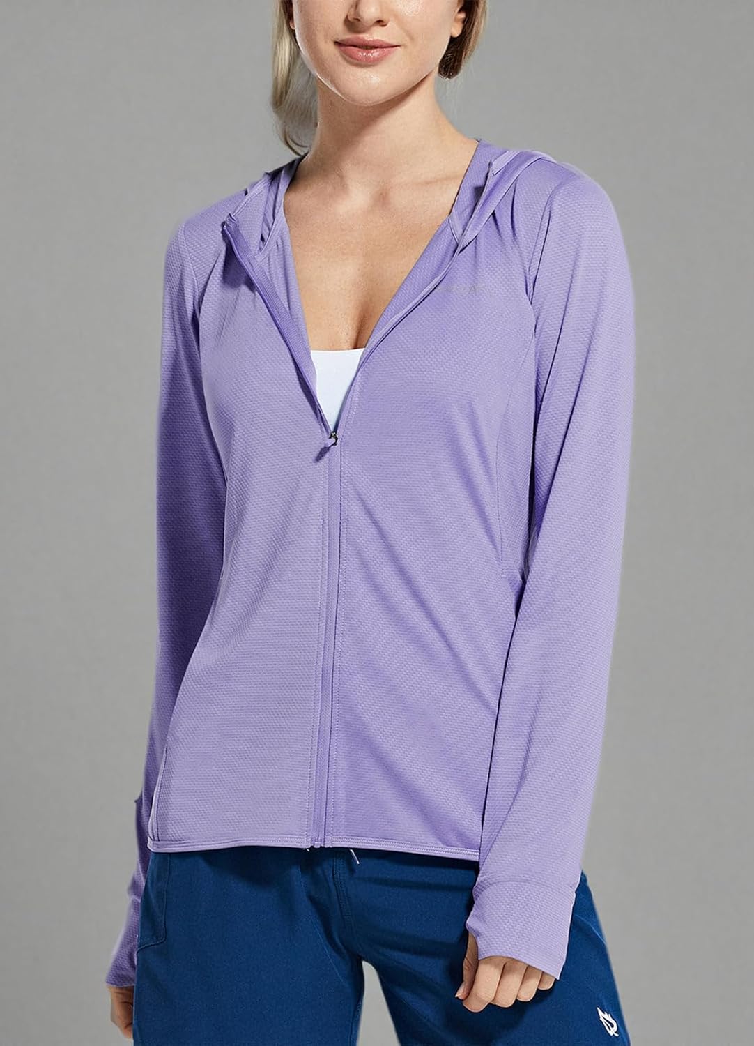 baleaf Women's UPF 50+ Sun Protection Jacket Hooded Cooling Shirt with Pockets Hiking Outdoor Performance - Image 6