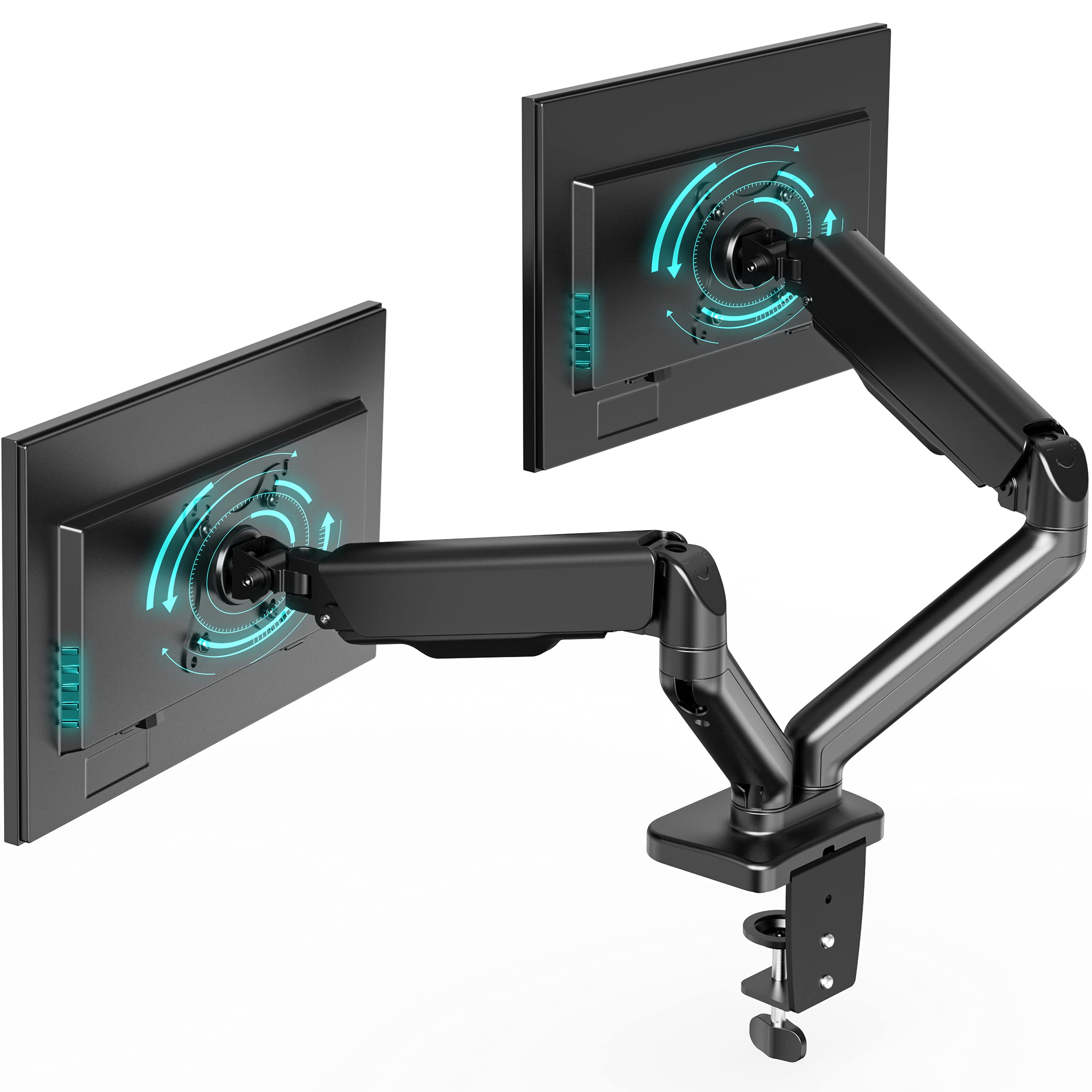 Buy Dual Monitor Stand PUTORSEN Adjustable Spring Monitor Desk with C