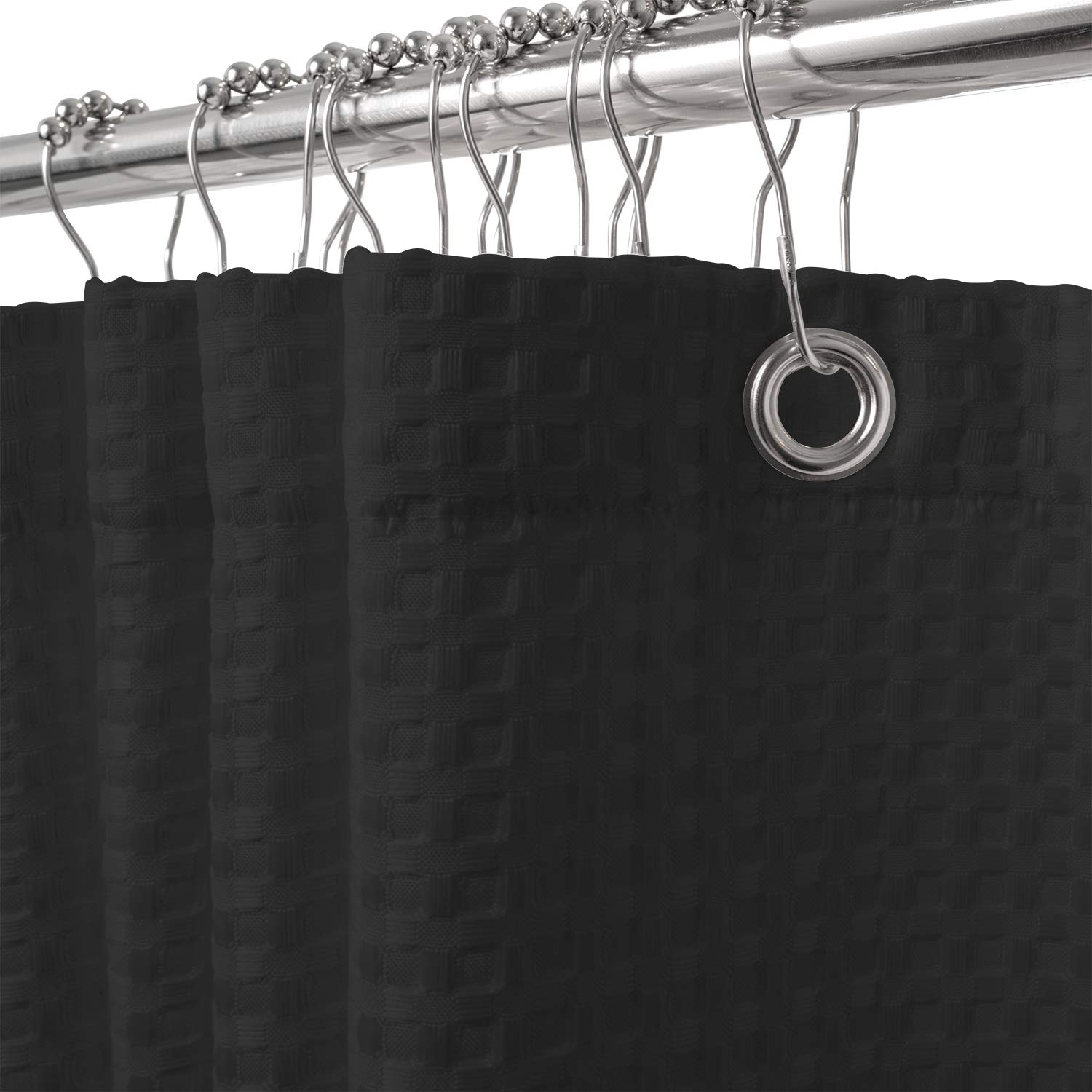 MitoVilla Tenda Doccia A Nido D'Ape Con Fodera Impermeabile Rimovibile - Grigio 183x188 Cm