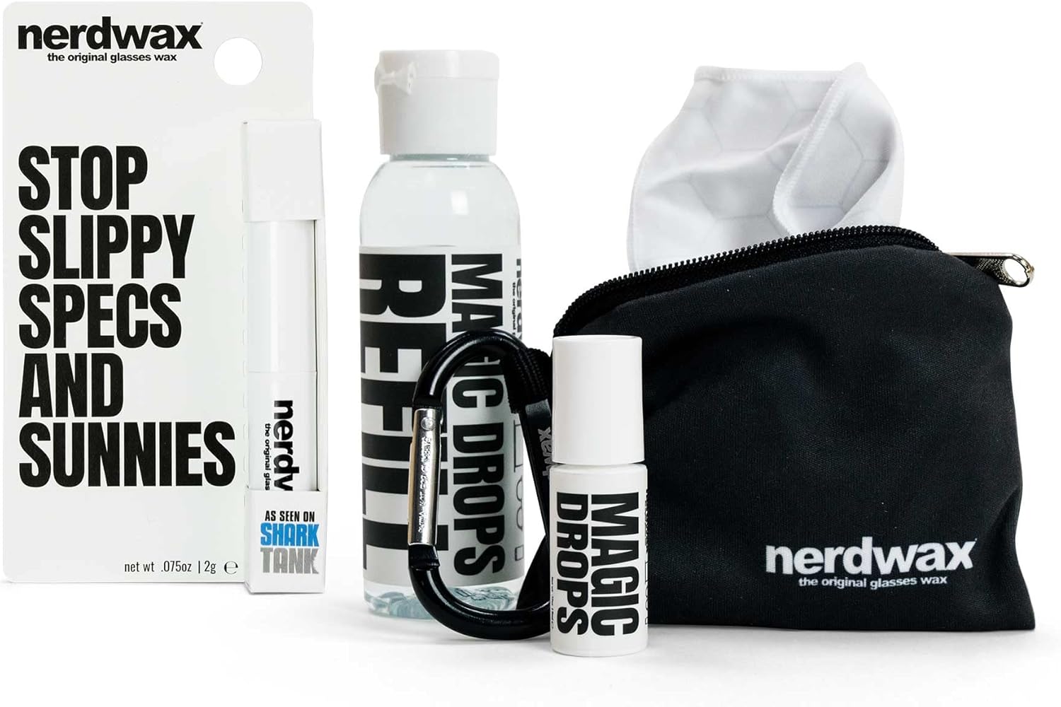 Nerdwax Glasses Wax Single + Magic Drops Glasses Cleaning