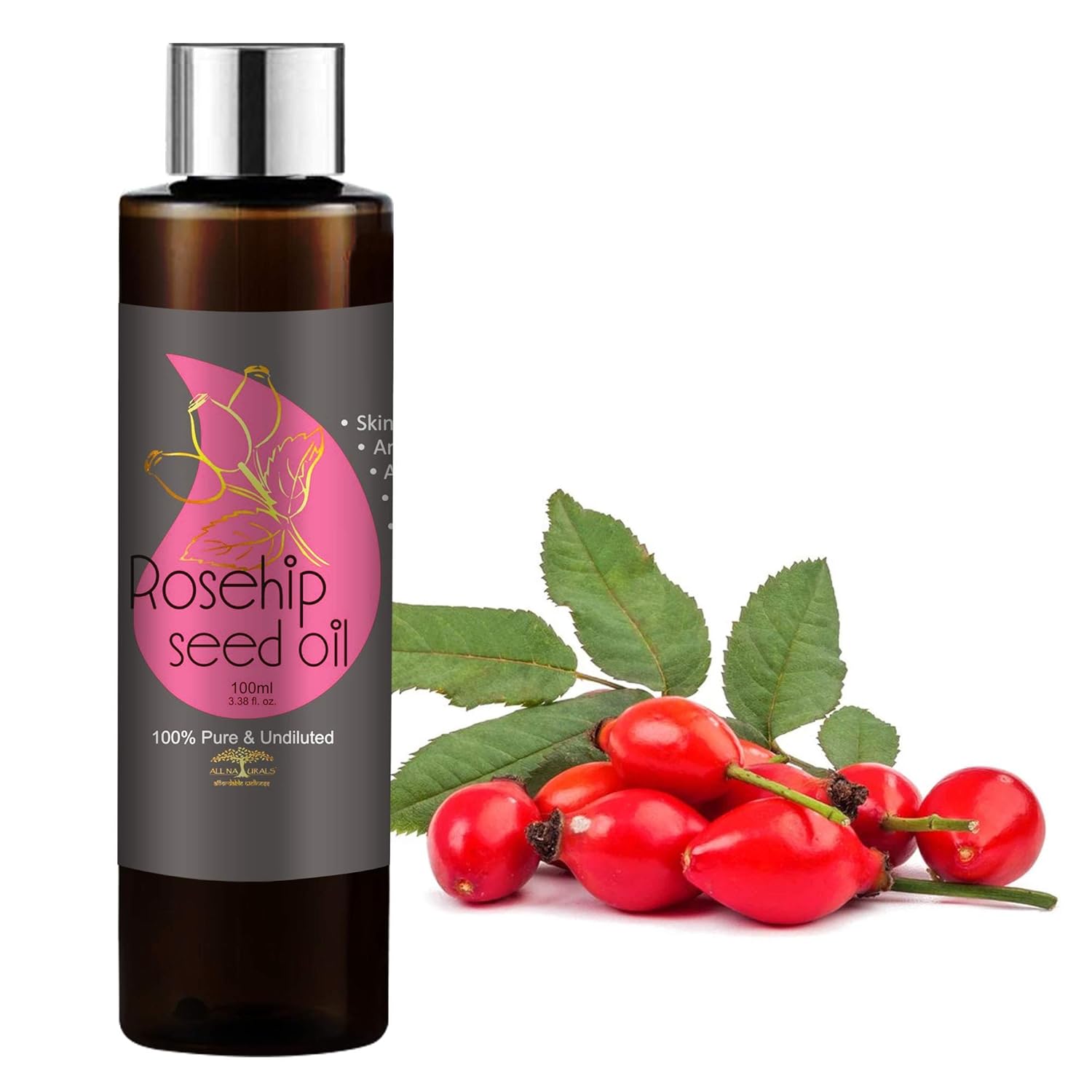 All Naturals Rosehip Seed Oil 100 Ml Cold Pressed Pure Undiluted Carrier Oil For Skin Lightening Pigmentation Stretch Marks Acne Scars Wrinkles Aging Amazon In Beauty All Naturals Rosehip Seed Oil 100 Ml Cold Pressed Pure Undiluted Carrier Oil For Skin Lightening Pigmentation Stretch Marks Acne Scars Wrinkles Aging Amazon In Beauty