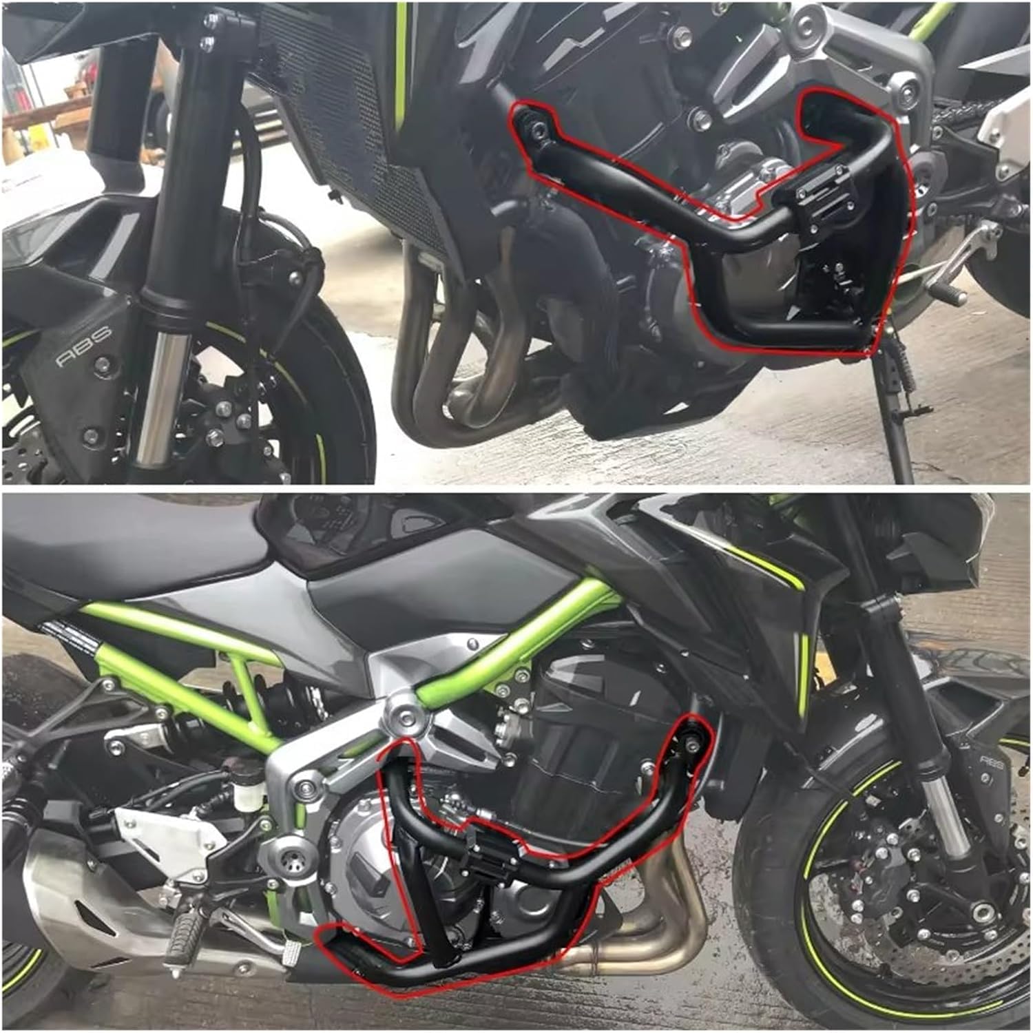 Barre protezione moto Telaio per barra di protezione per moto per Kawasaki Z900 2017-2019 per del motore