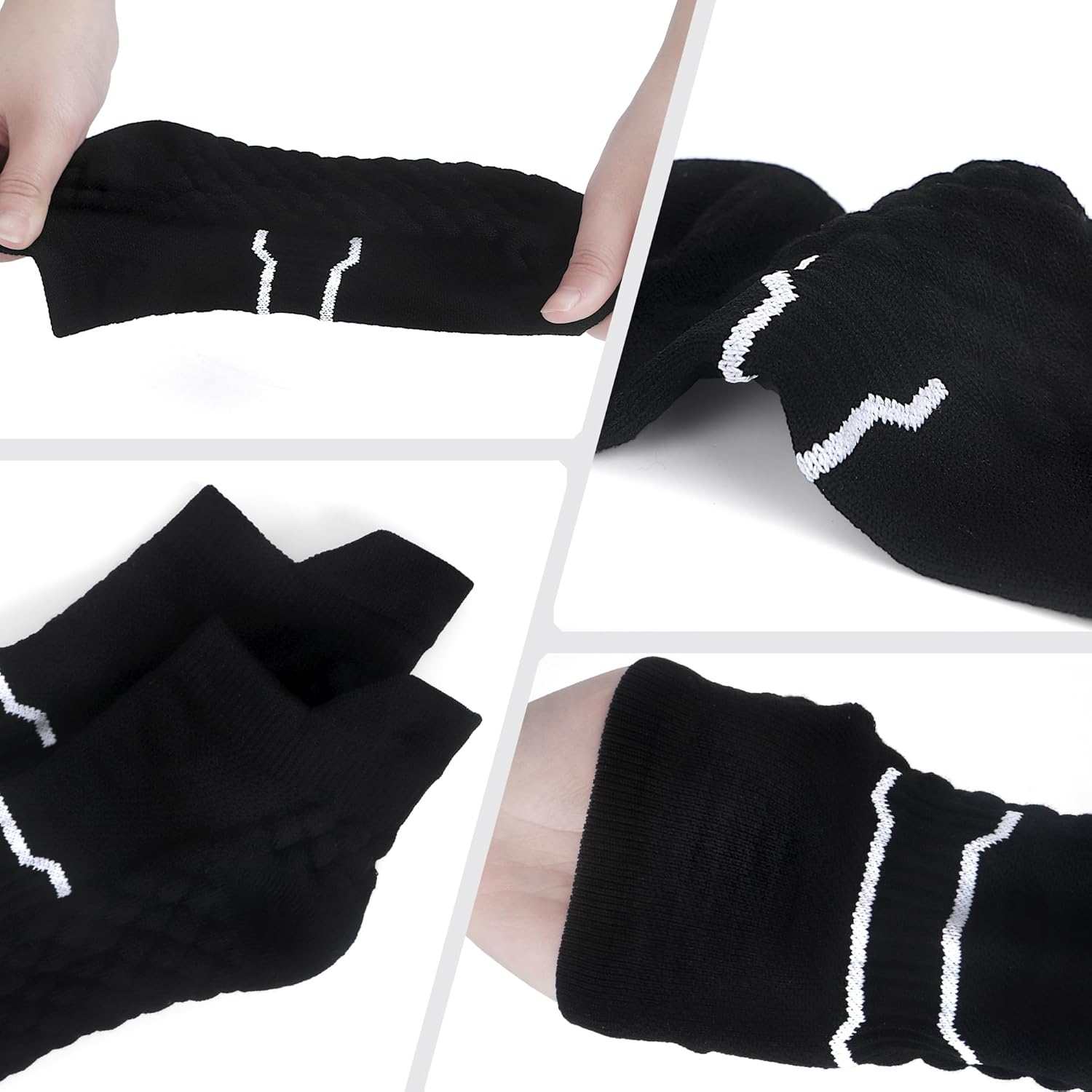 WeciBor 4-Pairs Women's Running Socks, Anti-Blister Cushioned Low Cut Athletic Socks with Heel Tab - Image 2