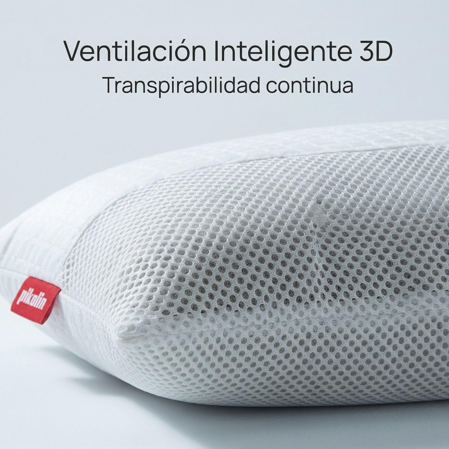 PIKOLIN - Almohada Viscoelástica 70 cm con Memory Gel Premium JellyGel - Efecto Fresco, Firmeza Media, Ergonómica Cervical, Transpirable e Hipoalergénica