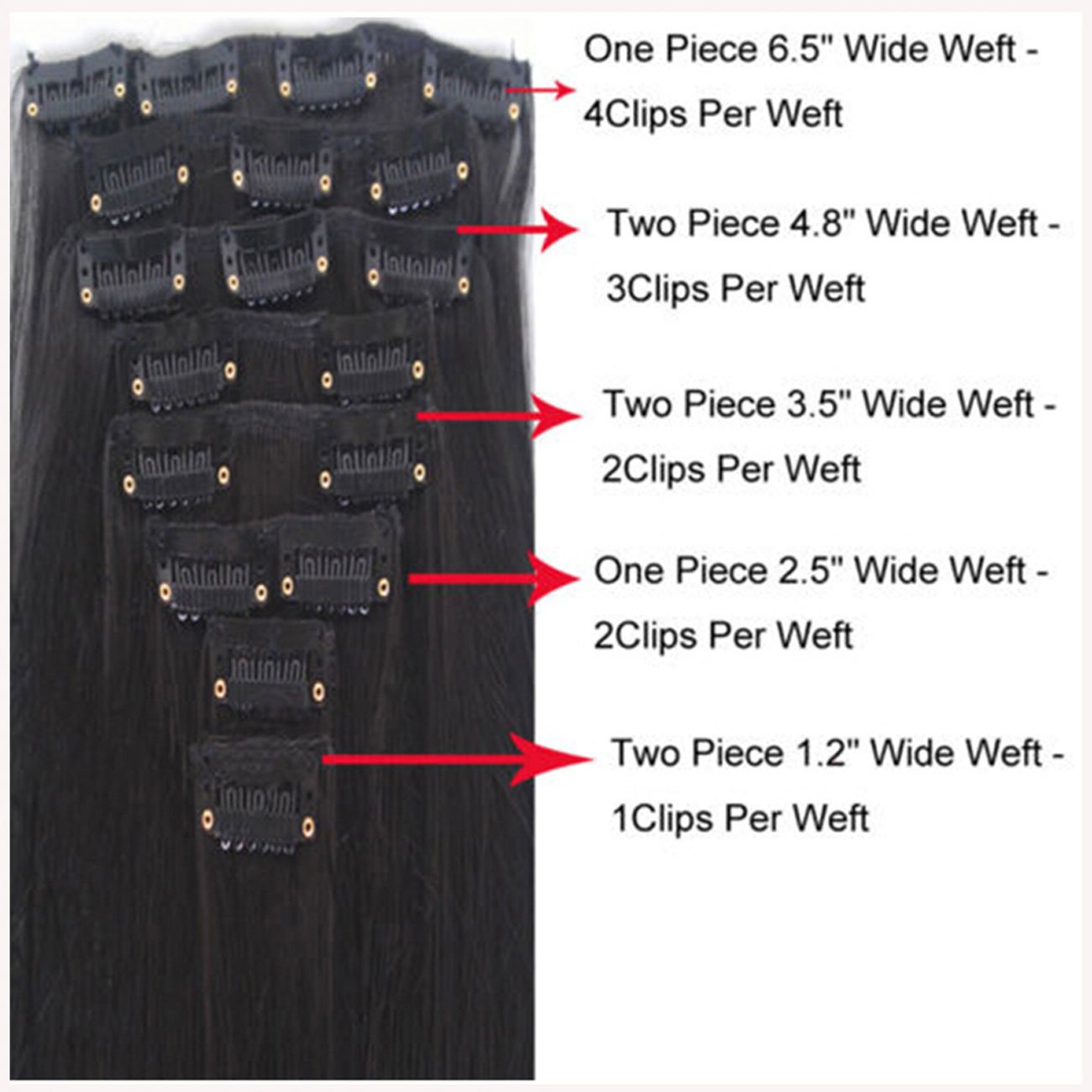 S-noilite S-noilite - Natural Clip in Hair Extensions Full Head 8 Strips 18 Clips 66 cm Straight Dark Brown in use