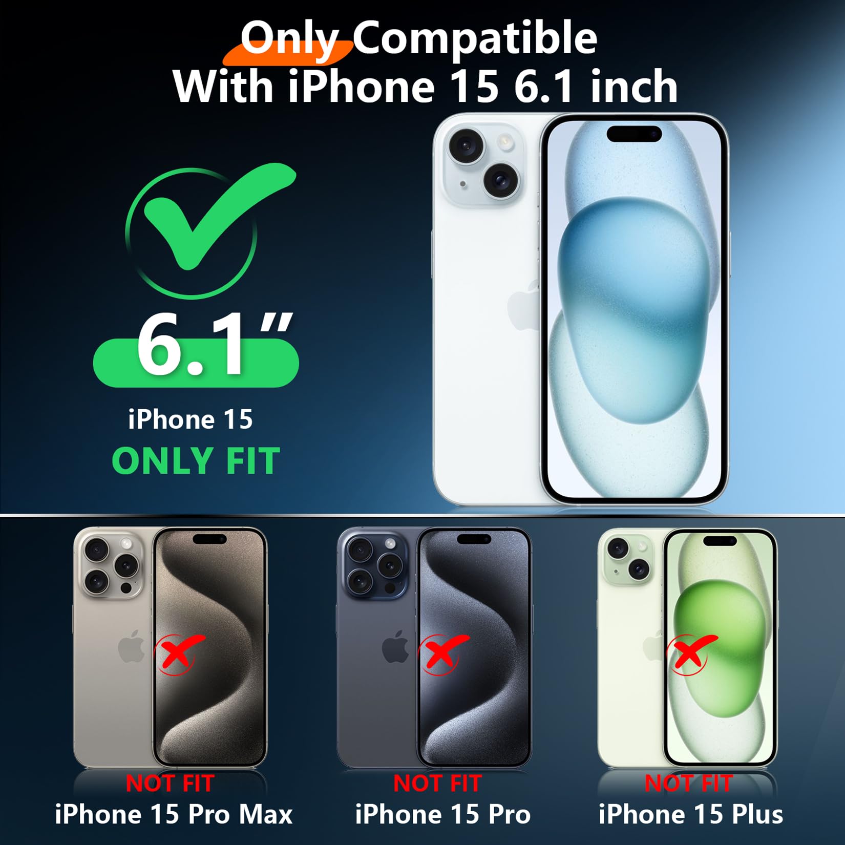 Dteck For IPhone 15 Pro Waterproof Case, Built-in 9H Tempered Glass Screen Protector Ip68 Underwater Military Dropproof Dustproof Real 360 Full Body Shock