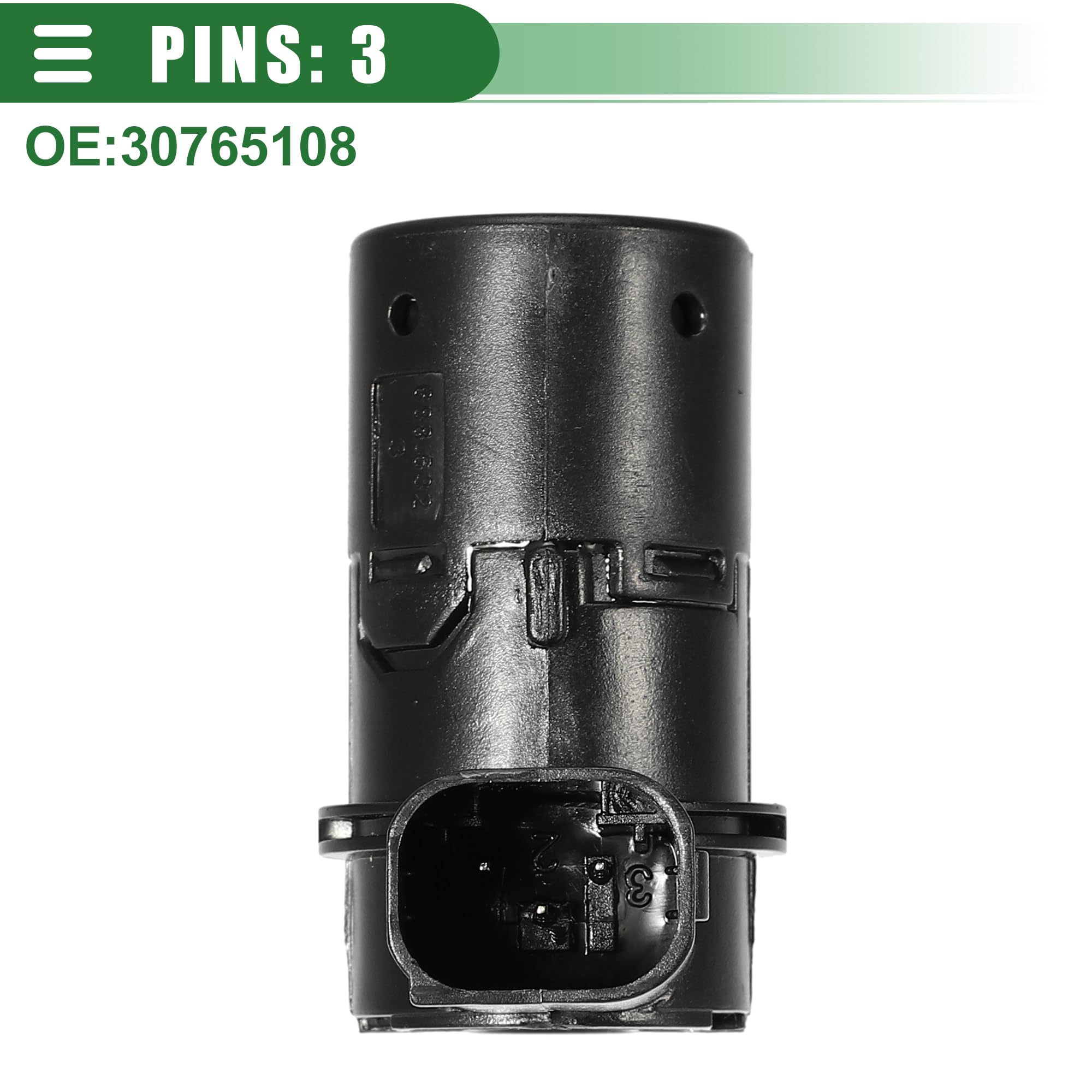 QUARKZMAN Capteur De Stationnement Arrière pour Volvo XC90 03-06 4pcs | Noir, ABS Et Métal, 4,6x4,5x2,7cm, OE30765108, Pour Volvo C70 06-13, S40 04-12, S60 05-09, V50 05-12, V70 05-07