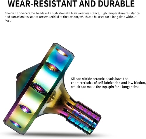 Miniatura 5 de CHEETOP Parte superior giratoria de metal de precisión, tiempo de giro de larga duración y equilibrio perfecto, adulto experto supera fácilmente los