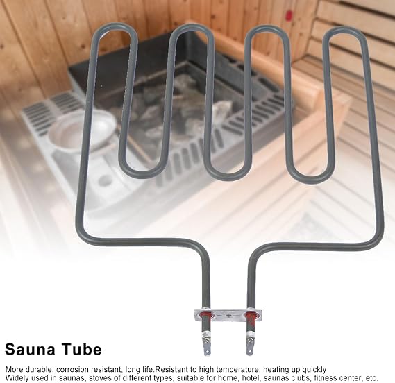 Sauna Heating Elements 1.5-3KW Stainless Steel Sauna Heater Tube Electric Heating Tube thermalization Element Stove Accessories for Sauna Stove,Sauna Heater (SCA-2000W)