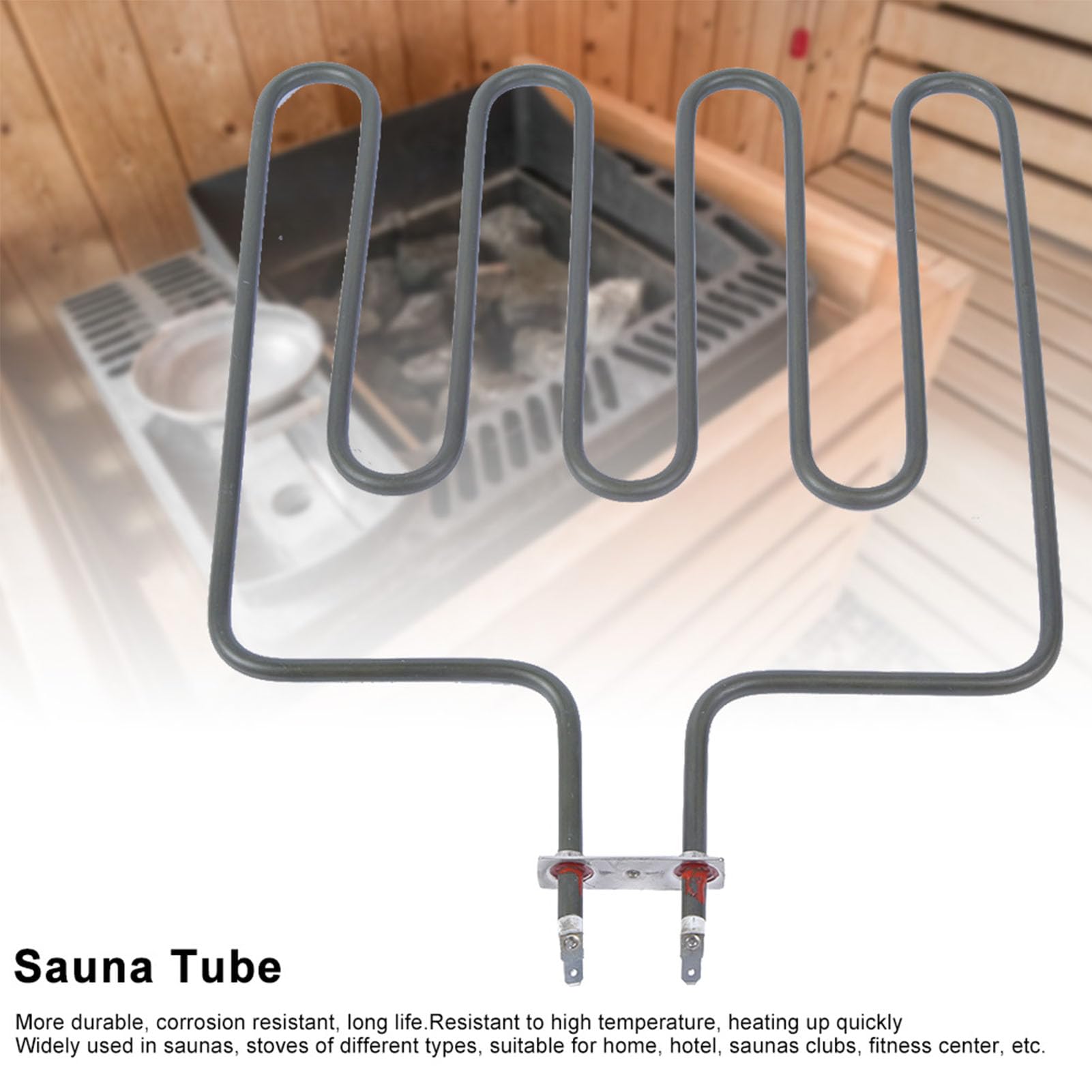 Greensen Elemento Calefactor Eléctrico para Estufa de Sauna, 1500W 2000W 3000W, Componente de Calefacción Uniforme