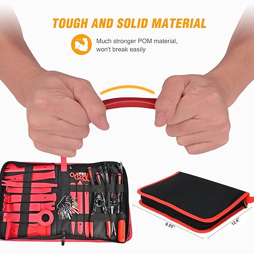 Miniatura 8 de GOOACC 238Pcs Trim Removal Tool, Auto Push Pin Bumper Retainer Clip Set Fastener Terminal Remover Tool Adhesive Cable Clips Pry Kit Car Panel Radio