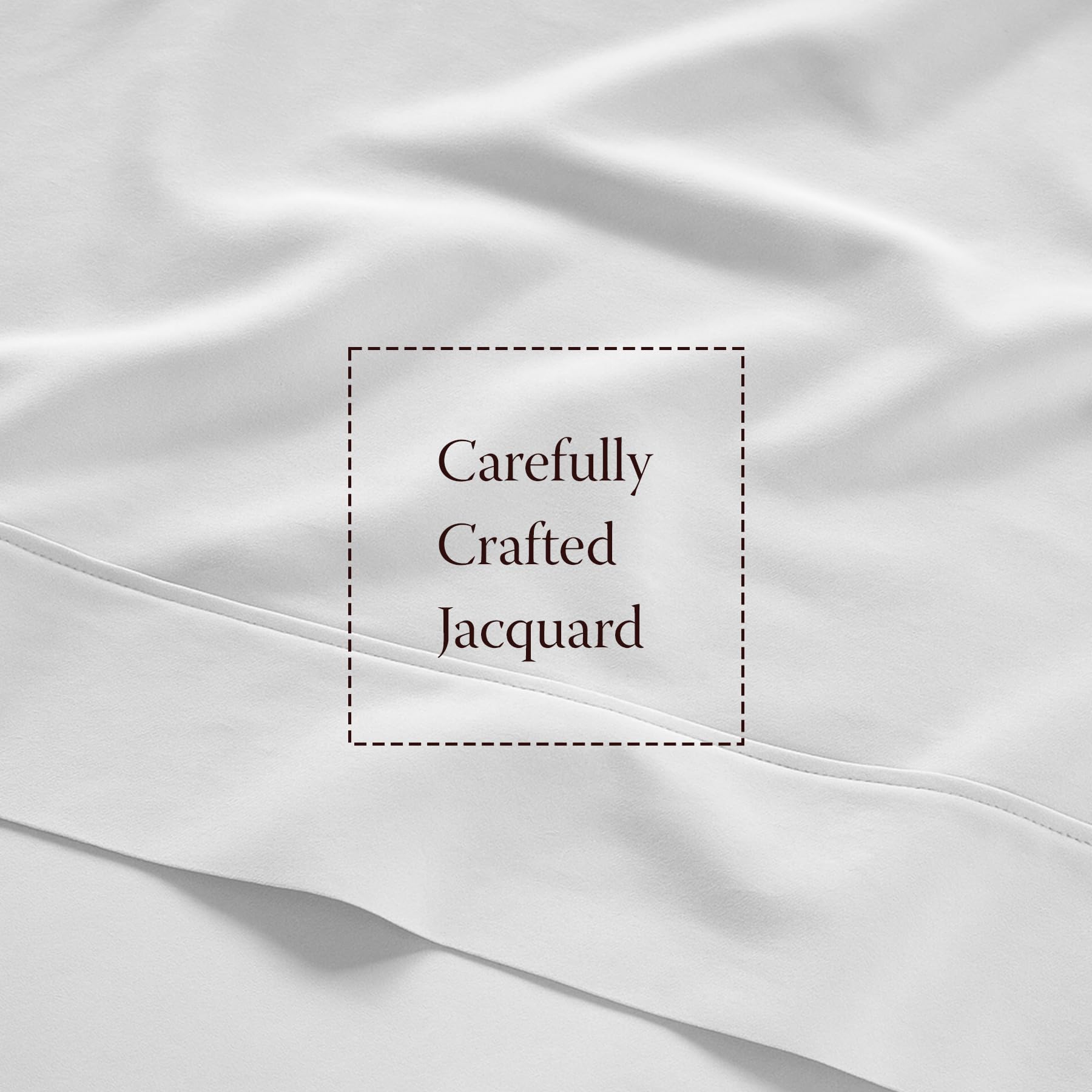 Threadmill Home Linen Queen Sheets - Juego de Ropa de Cama de 4 Piezas de 300 Hilos, Tejido de satén de algodón Puro de Fibra Larga, Color Blanco sólido con Bolsillo Profundo elástico