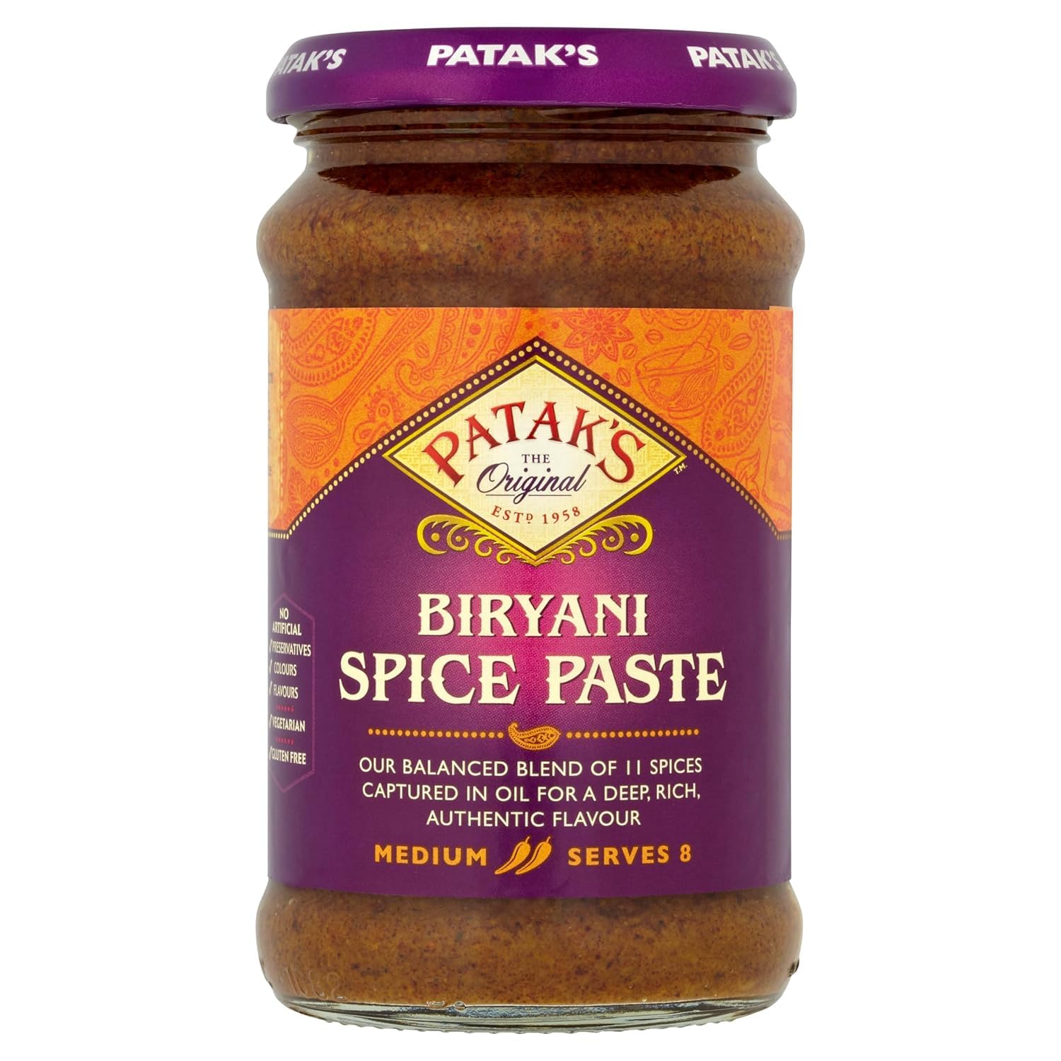 Patak's Pasta de Curry, Biryani 280 g