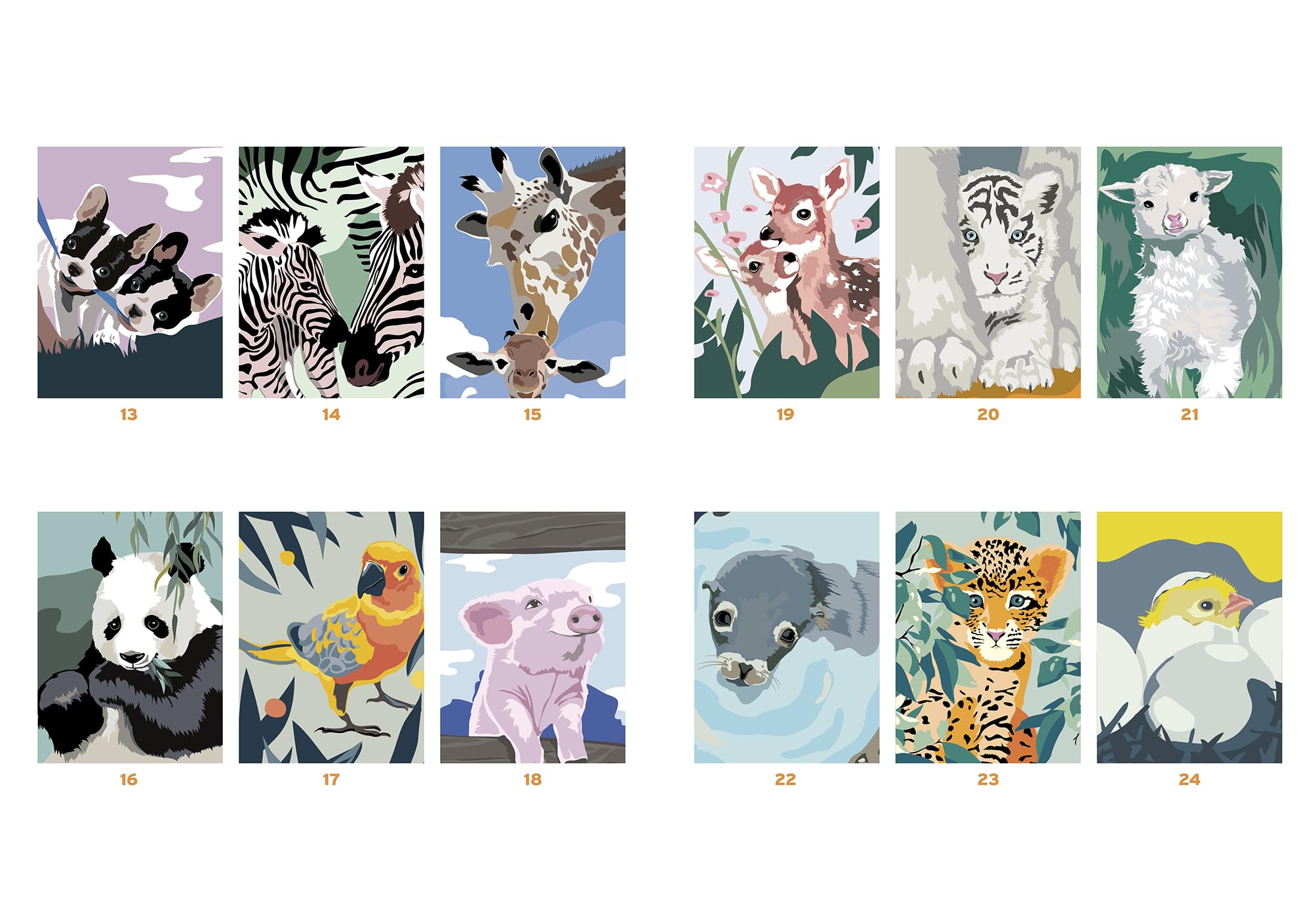 Coloriages mystères - Animaux adorables