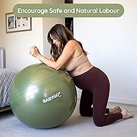 Vista 2 de BABYGO Pelota de Parto – Juego de pelota y libro de yoga para embarazo, trabajo de parto y ejercicio con enfoque en trimestres, fisioterapia
