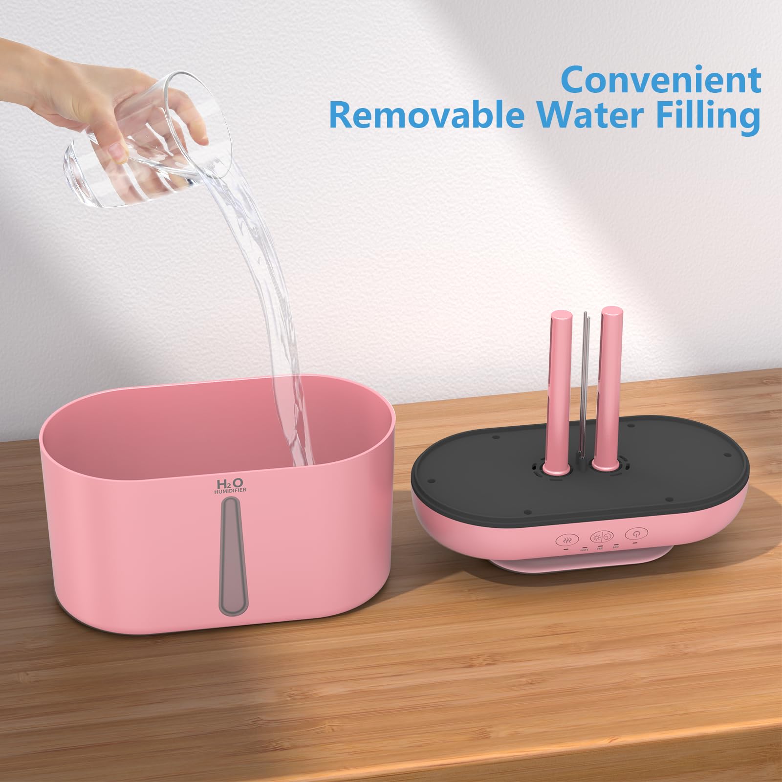 Luftbefeuchter schlafzimmer 2L air humidifier raumbefeuchter baby pflanzen humidifier for bedroom vernebler luftbefeuchter kinderzimmer for plants Ruhig 28dB,Benötigt Stromanschluss zum Betrieb.
